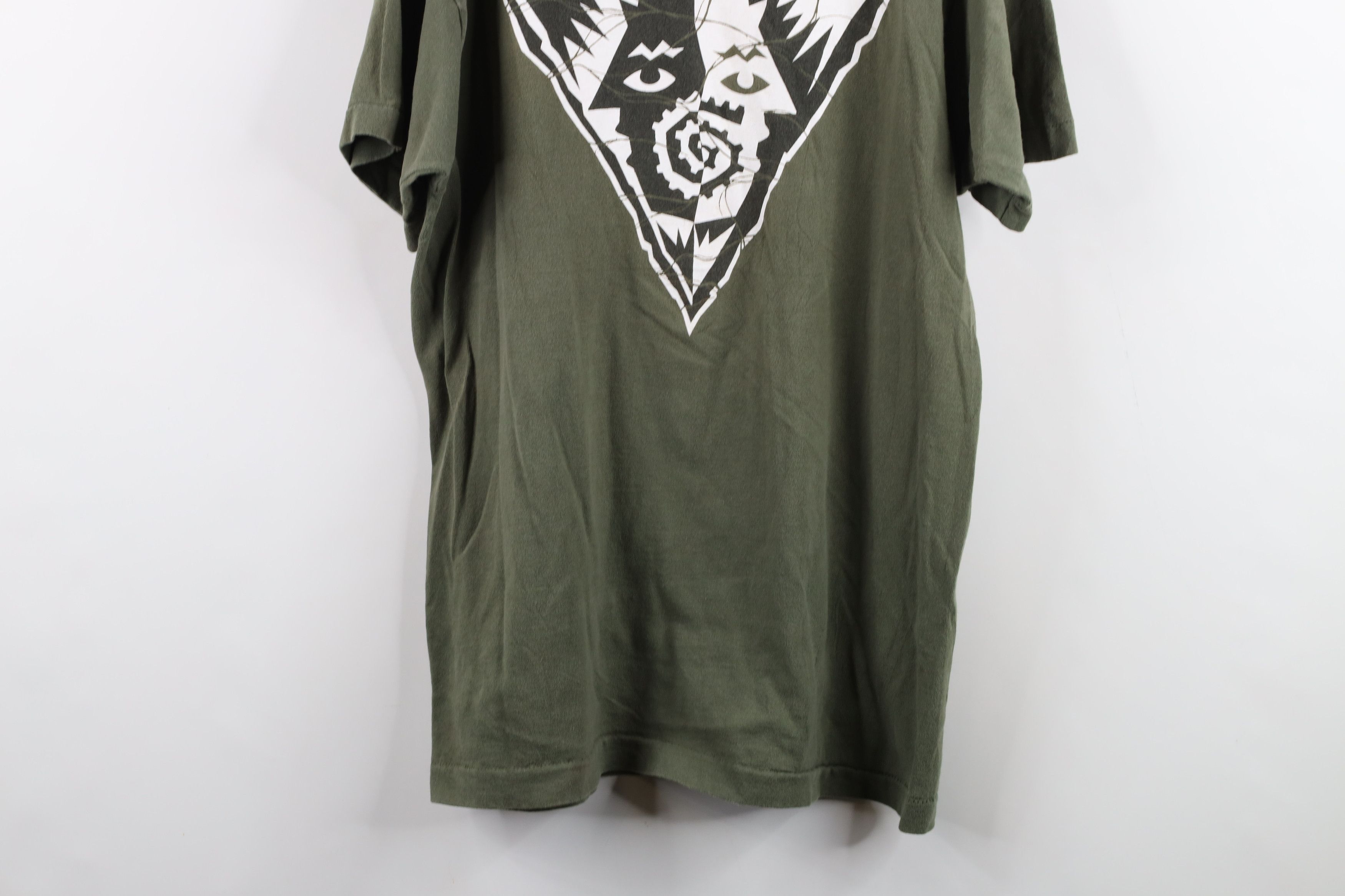 Vintage 90s Spell Dave Matthews Band DMB T-Shirt Green USA