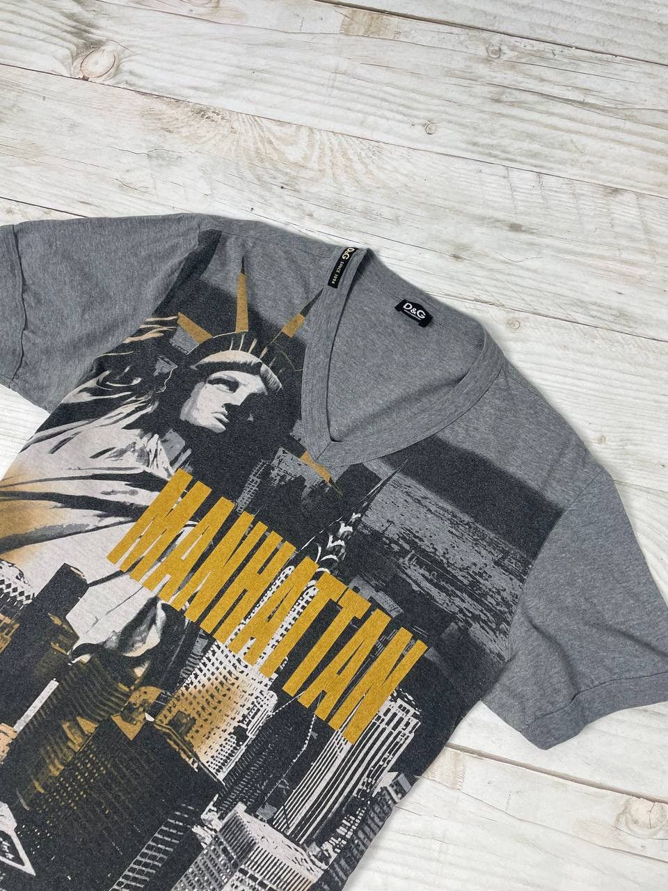 Dolce & Gabbana Dolce Gabbana V-Neck Manhattan T Shirt New York Size US L / EU 52-54 / 3 - 2 Thumbnail