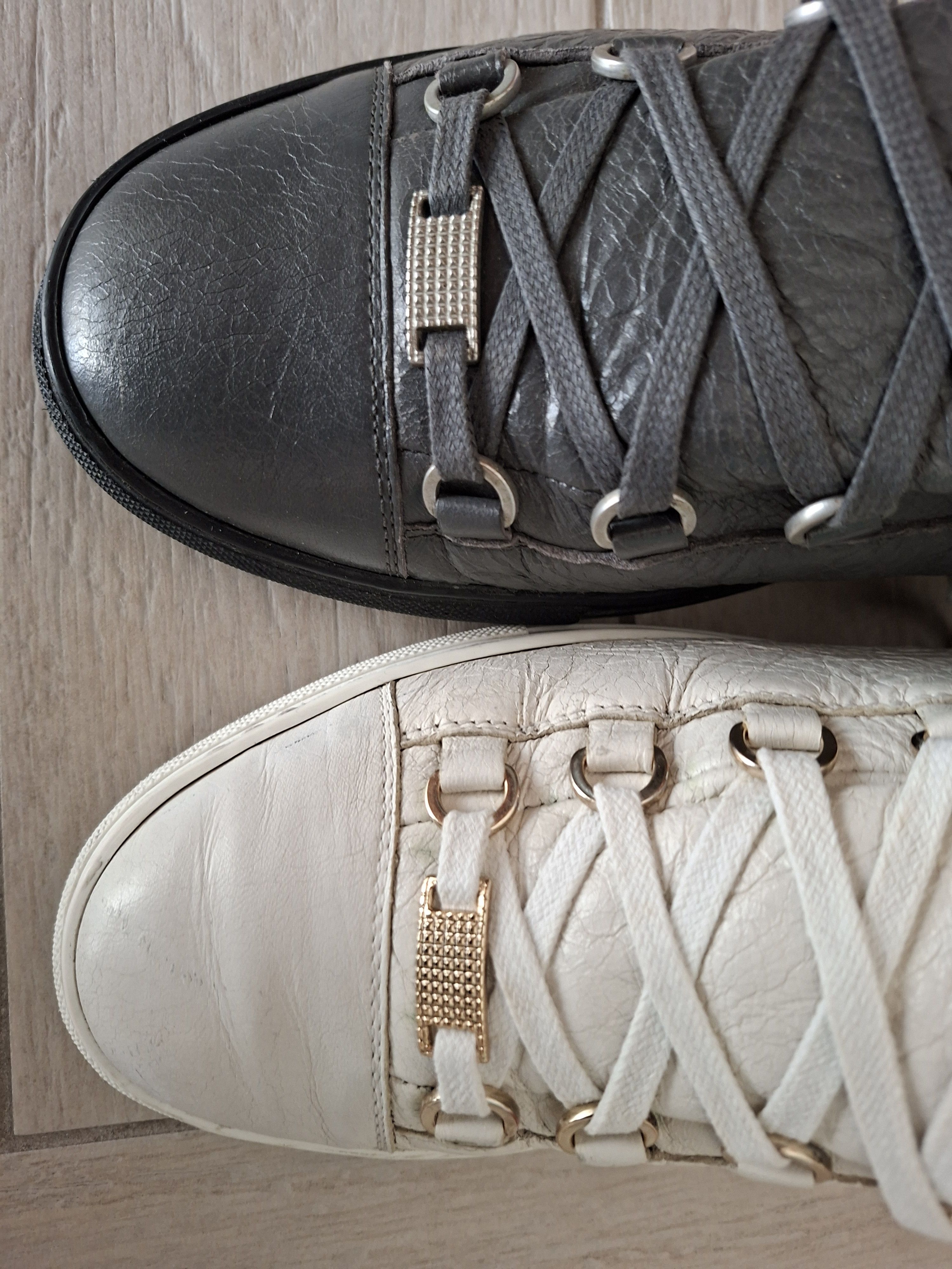 Balenciaga White and Gold Balenciaga Arenas Size US 9 / IT 39 - 17 Thumbnail