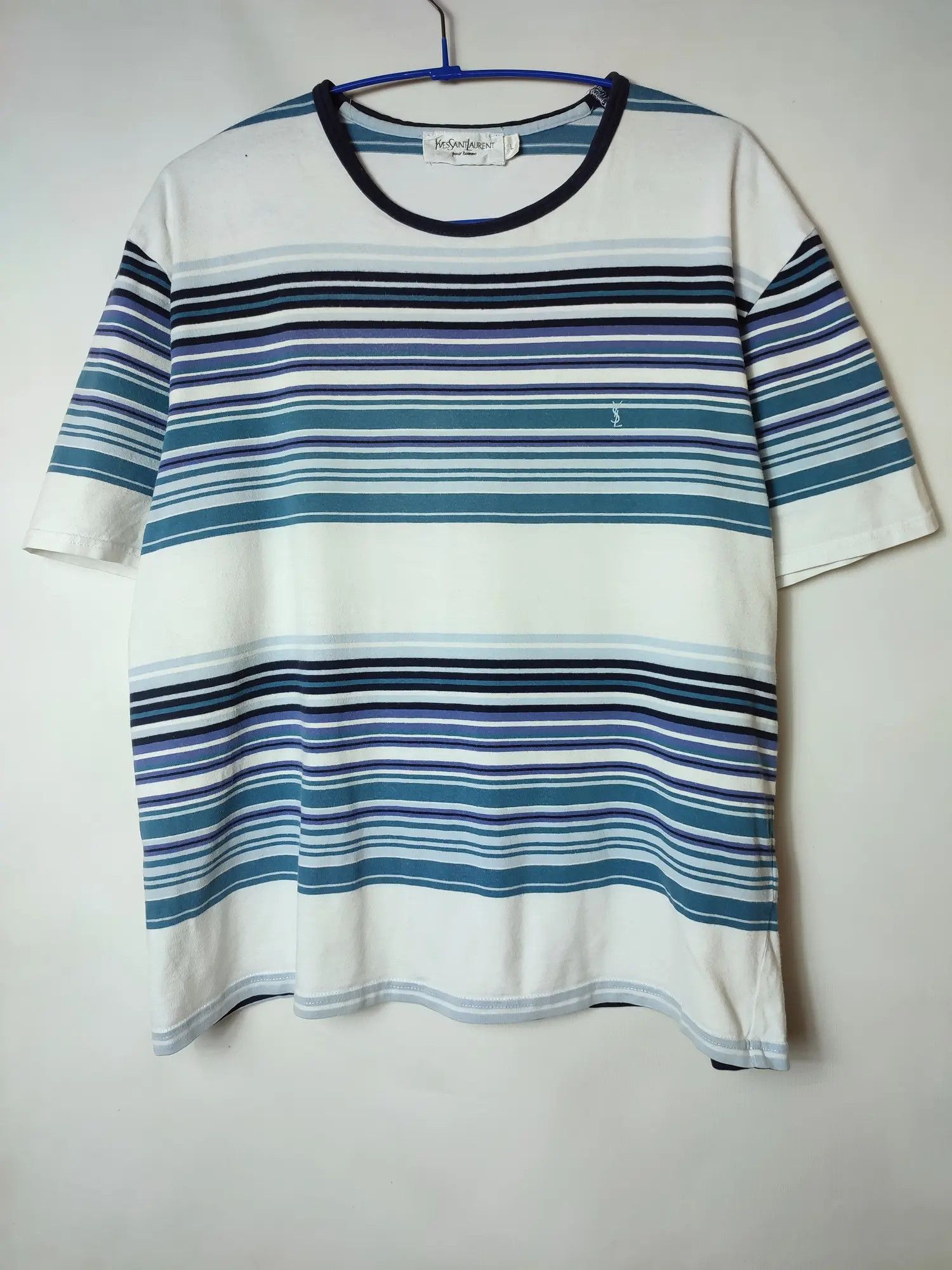 Yves Saint Laurent Vintage Ysl striped t shirt Size US S / EU 44-46 / 1 - 2 Thumbnail