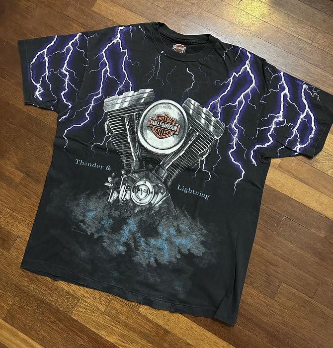 Vintage VINTAGE HARLEY DAVIDSON THUNDER AND LIGHTING | Grailed