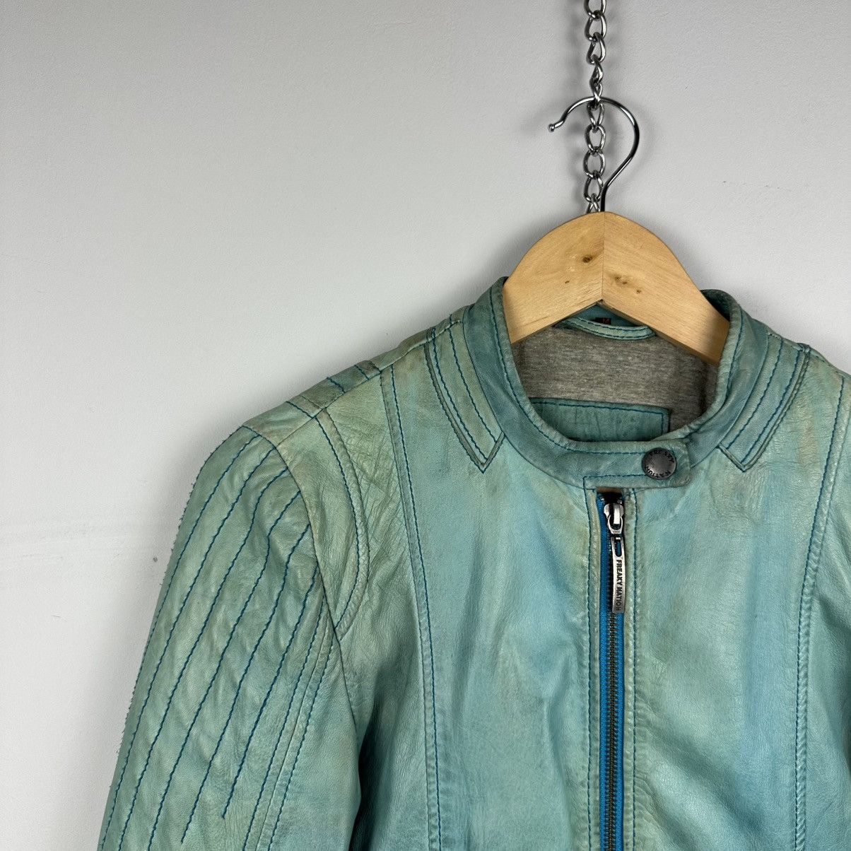 Vintage Vintage Rare Freaky Nation Crazy Faded Leather Jacket Size M / US 6-8 / IT 42-44 - 4 Thumbnail