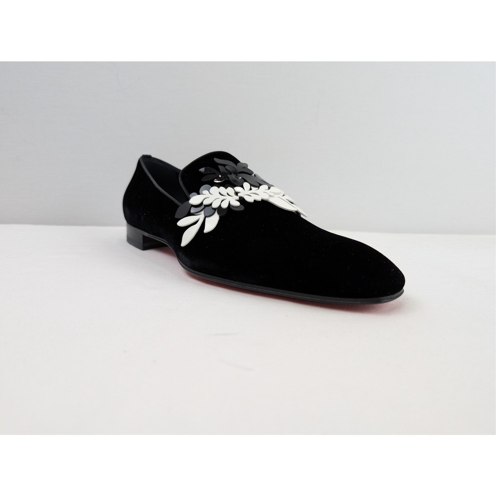 Christian Louboutin o1rshd1 Dandelion Petunia Flat Loafers Shoe Boots in Black Size US 12 / EU 45 - 2 Thumbnail