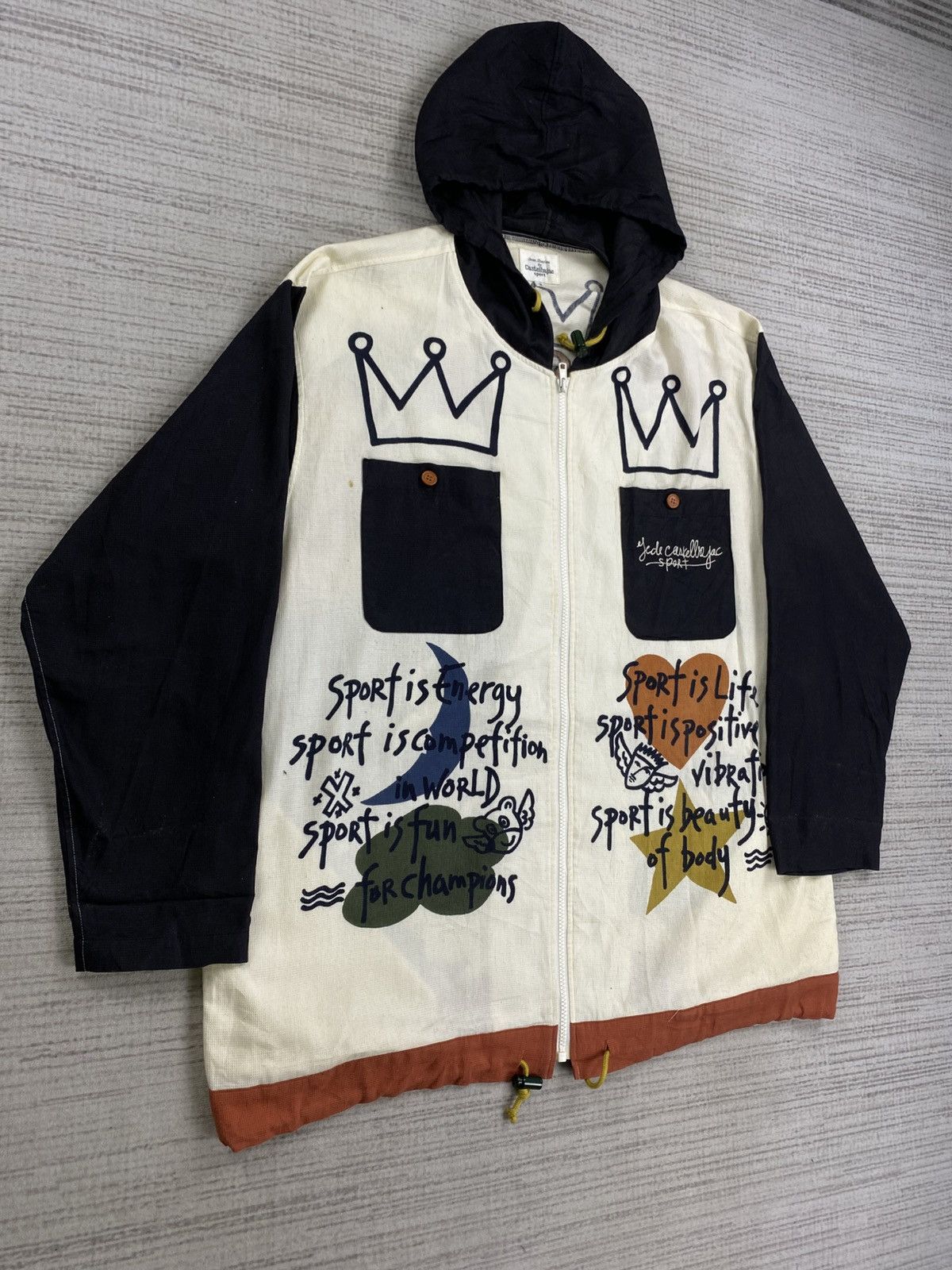 Jean Charles De Castelbajac Vintage Castelbajac Sport Full Printed Hoodie Jacket Size US XL / EU 56 / 4 - 3 Thumbnail
