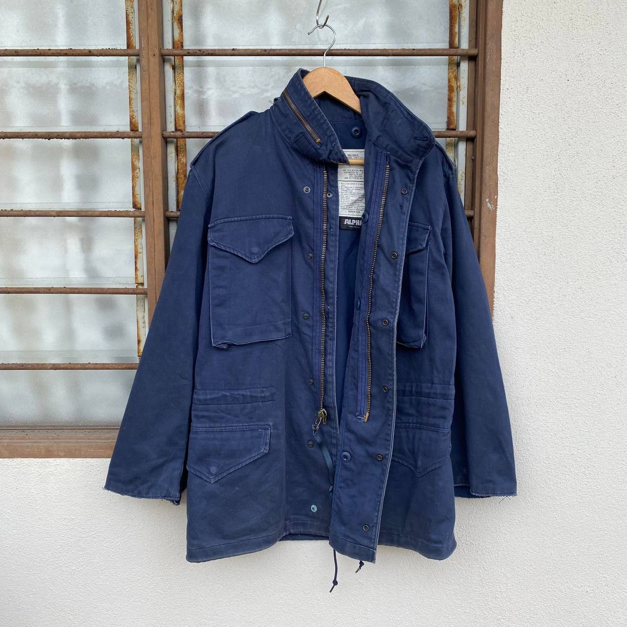 Alpha Industries Vintage 80s Alpha Industries Navy M-65 Field Jacket Scovill Size US S / EU 44-46 / 1 - 8 Thumbnail