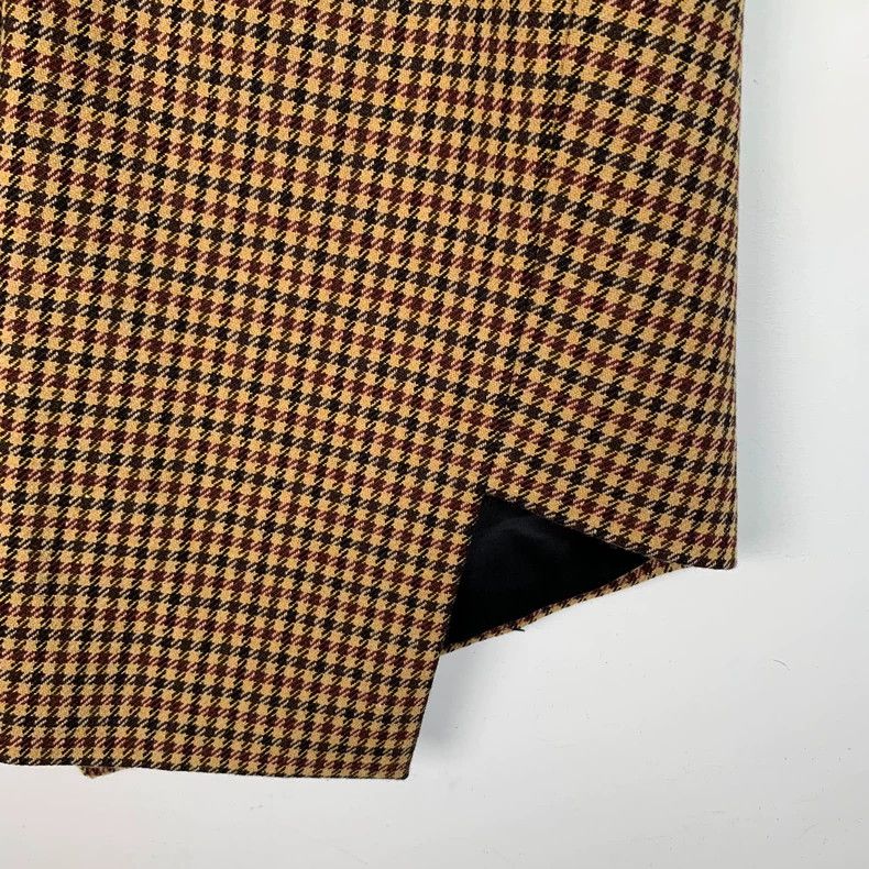 Balenciaga Balenciaga Brown wool plaid irregular culottes Size 24" / US 00 / IT 34 - 4 Thumbnail