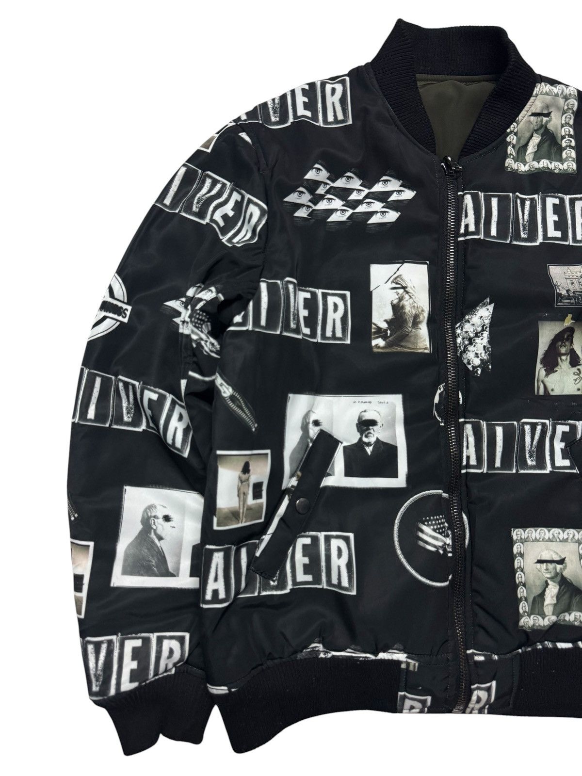 Vintage RAF SIMONS STYLE REVERSIBLE BOMBERS JACKET BY CASPER JOHN Size US M / EU 48-50 / 2 - 10 Thumbnail