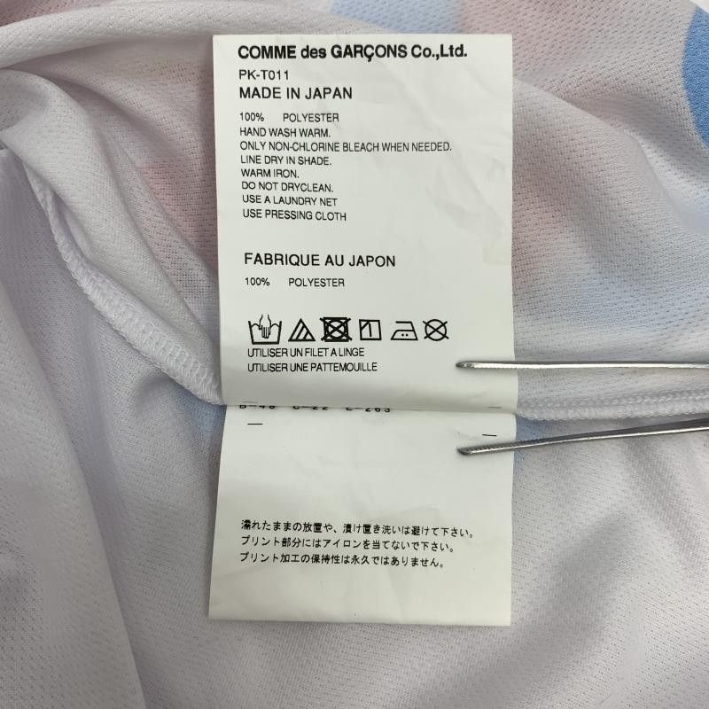 Comme des Garcons Homme Short Sleeve Front Wave Printed Tshirt White Size US S / EU 44-46 / 1 - 6 Thumbnail