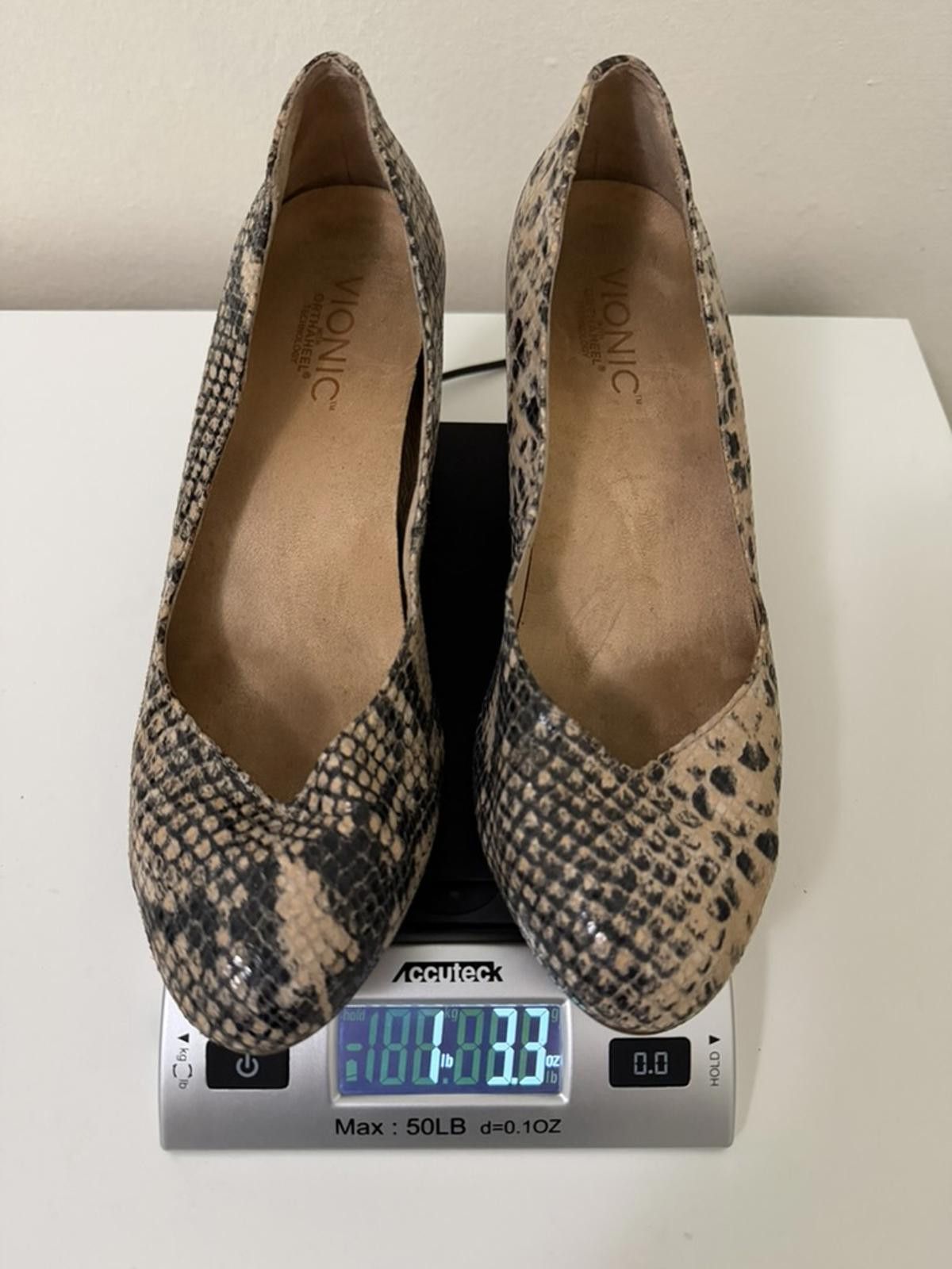 Unknown London VIONIC Orthoheel Snake Print Wedge Shoes Size US 8 / IT 38 - 6 Thumbnail