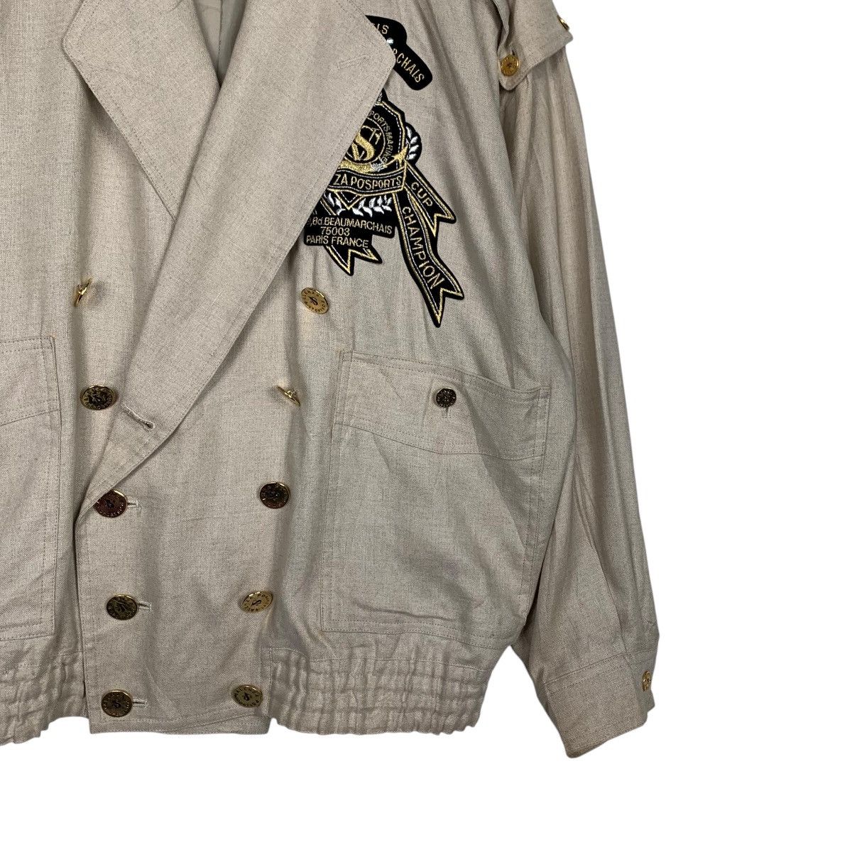 Japanese Brand VALENZA PO PARIS Double Collar Lightweight Jacket #2464-C111 Size M / US 6-8 / IT 42-44 - 4 Thumbnail