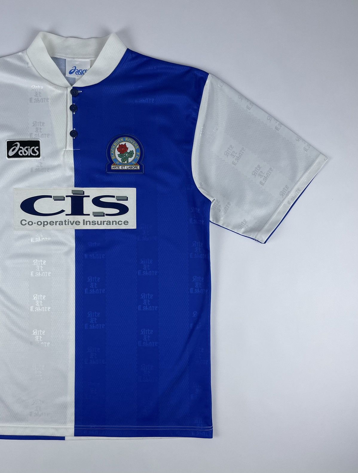 Asics Vintage Asics Blackburn Rovers 1996/98 Home Soccer Jersey Size US L / EU 52-54 / 3 - 2 Thumbnail