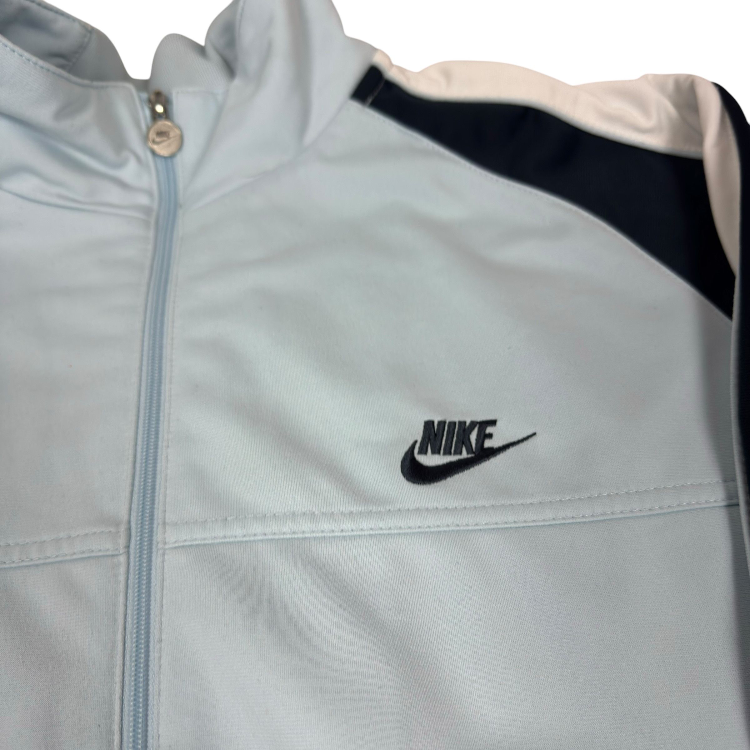 Nike × Vintage Nike Sportswear Men's Blue Black Spellout Full Zip Jacket XL Size US XL / EU 56 / 4 - 3 Thumbnail