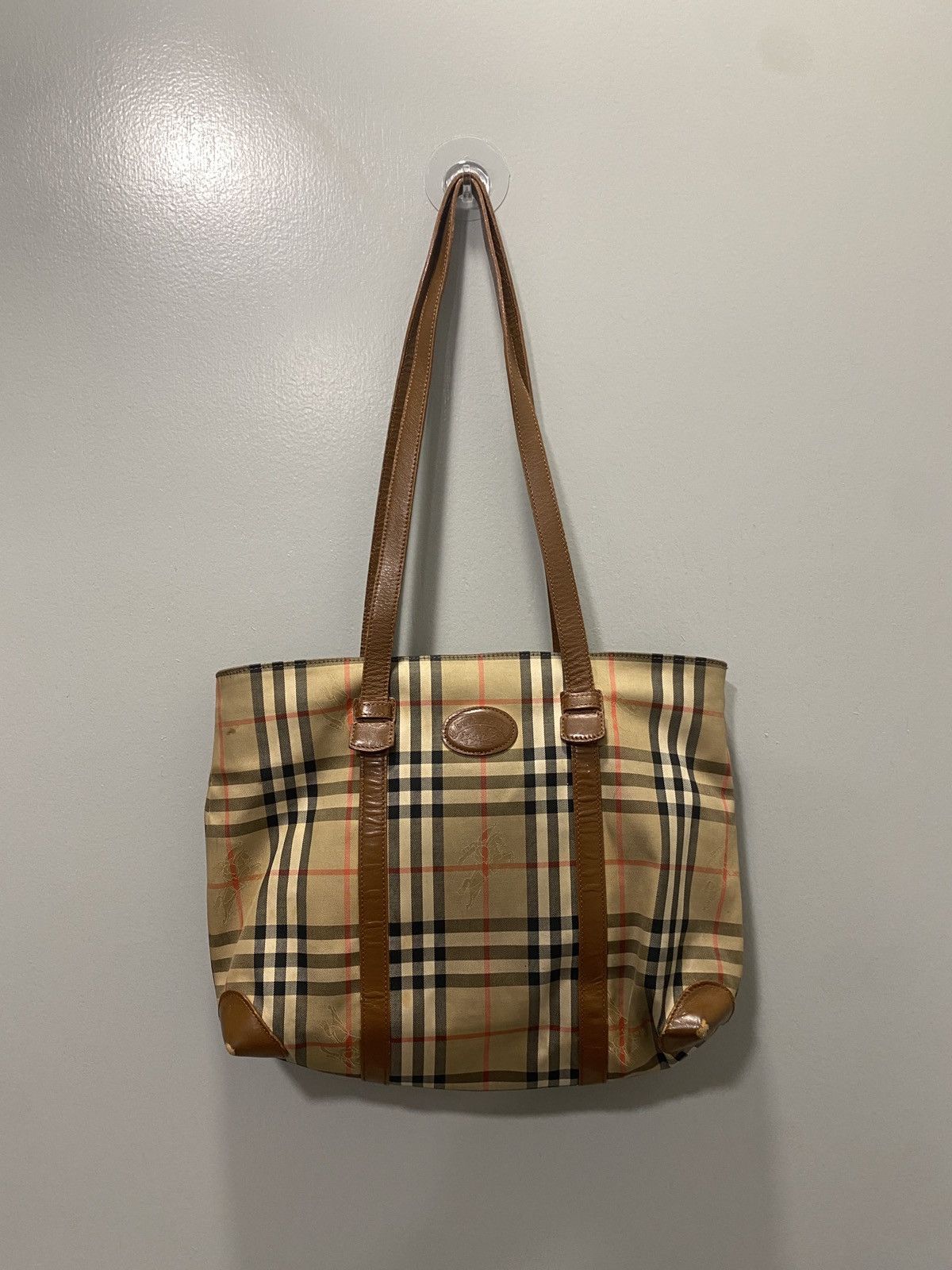 Burberry Vintage Burberry Haymarket Nova Check Tote bag Size ONE SIZE - 1 Thumbnail