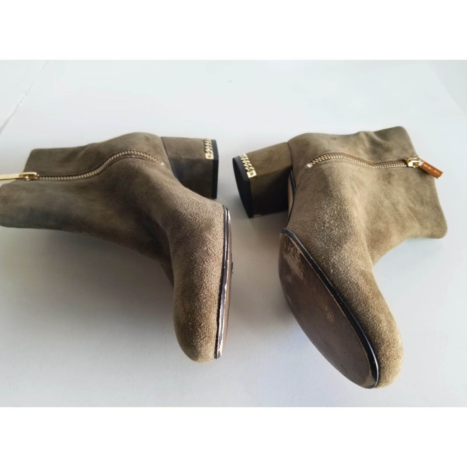 Michael Kors MK Michael Kors Brown Suede Ankle Zip Booties Women’s Size 7 Size US 7 / IT 37 - 7 Thumbnail
