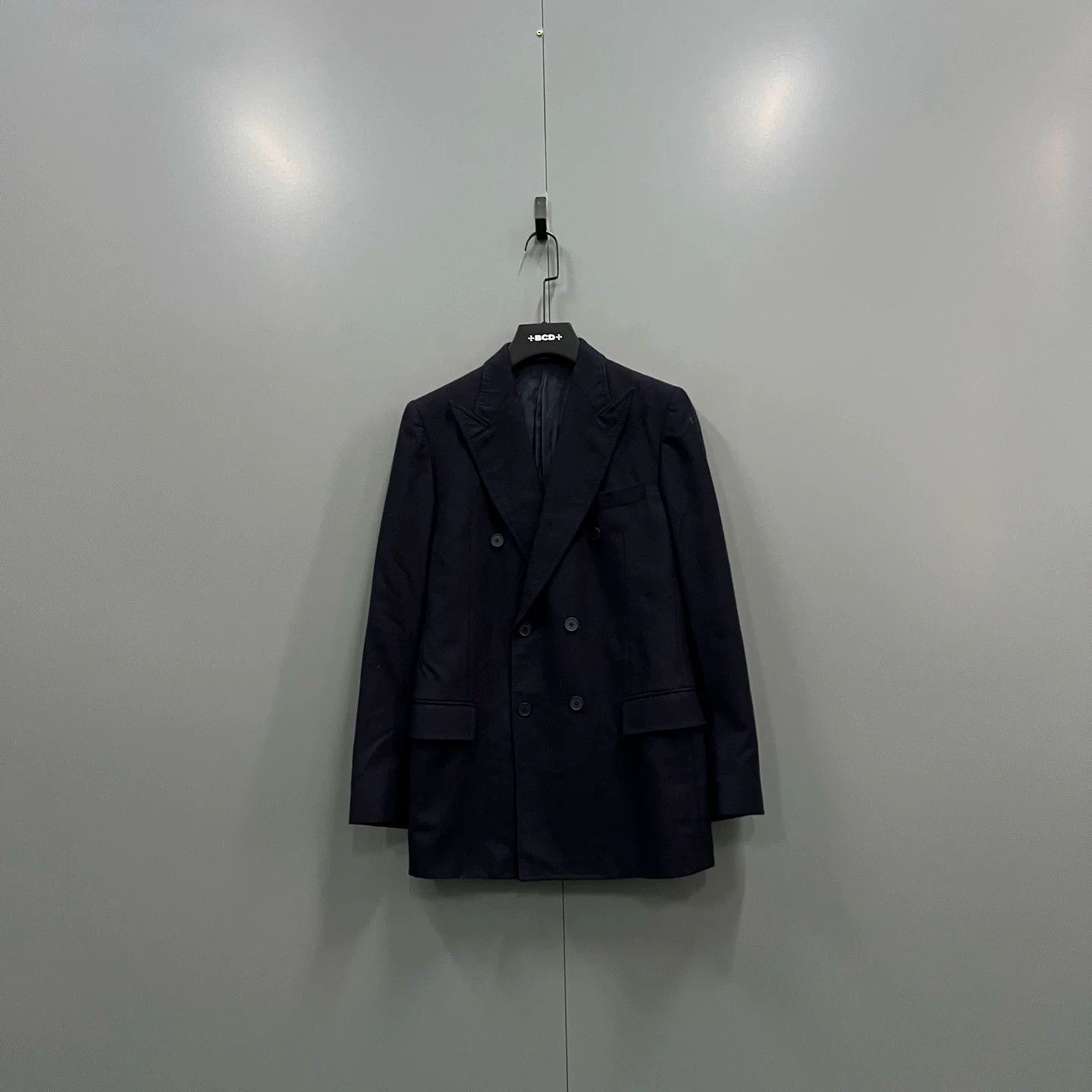 Bottega Veneta Bottega Veneta Navy Double-Breasted Short Coat Size US S / EU 44-46 / 1 - 1 Thumbnail