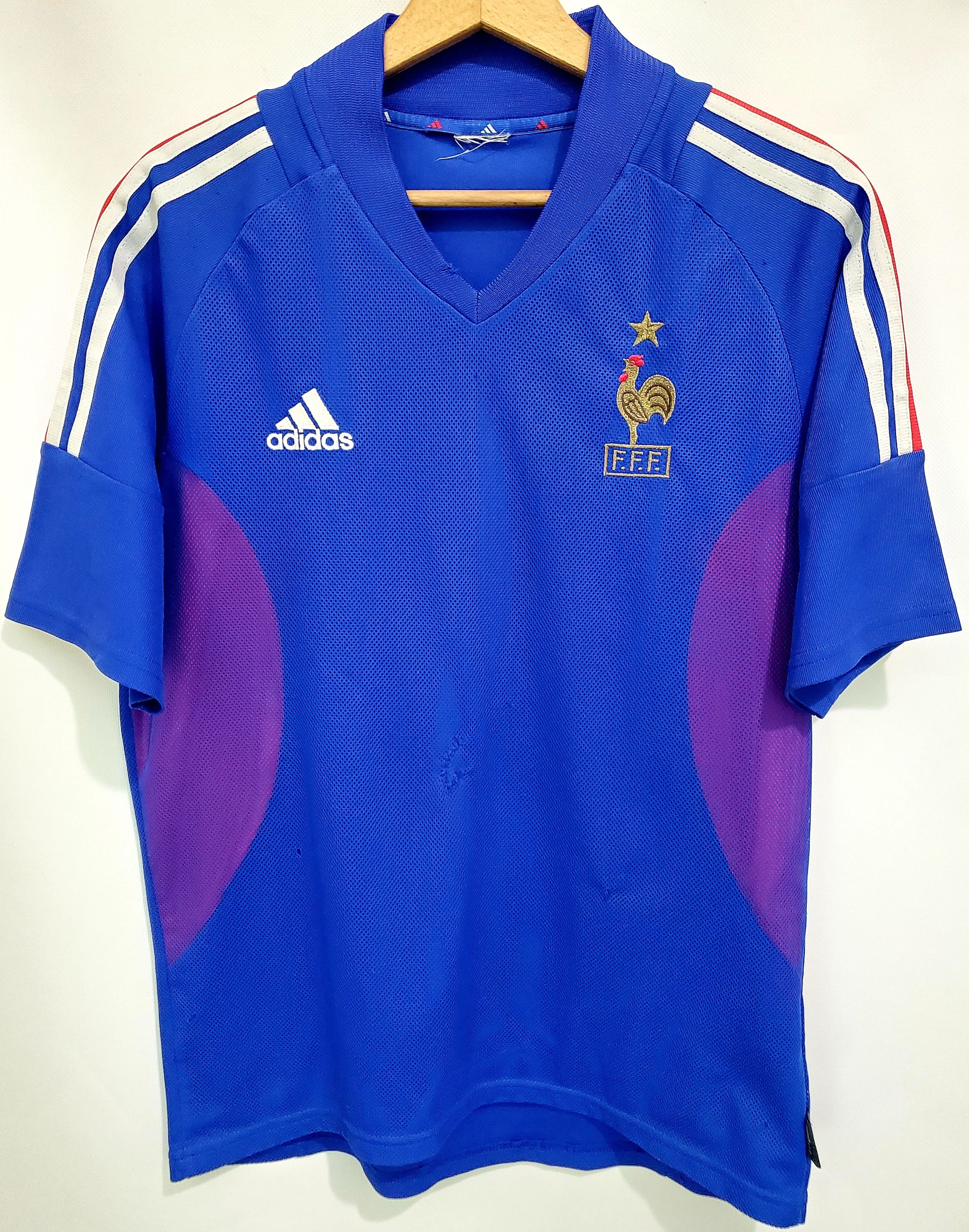 Adidas × Vintage FRANCE 2002 2004 HOME FOOTBALL SOCCER JERSEY size M Size US M / EU 48-50 / 2 - 1 Thumbnail
