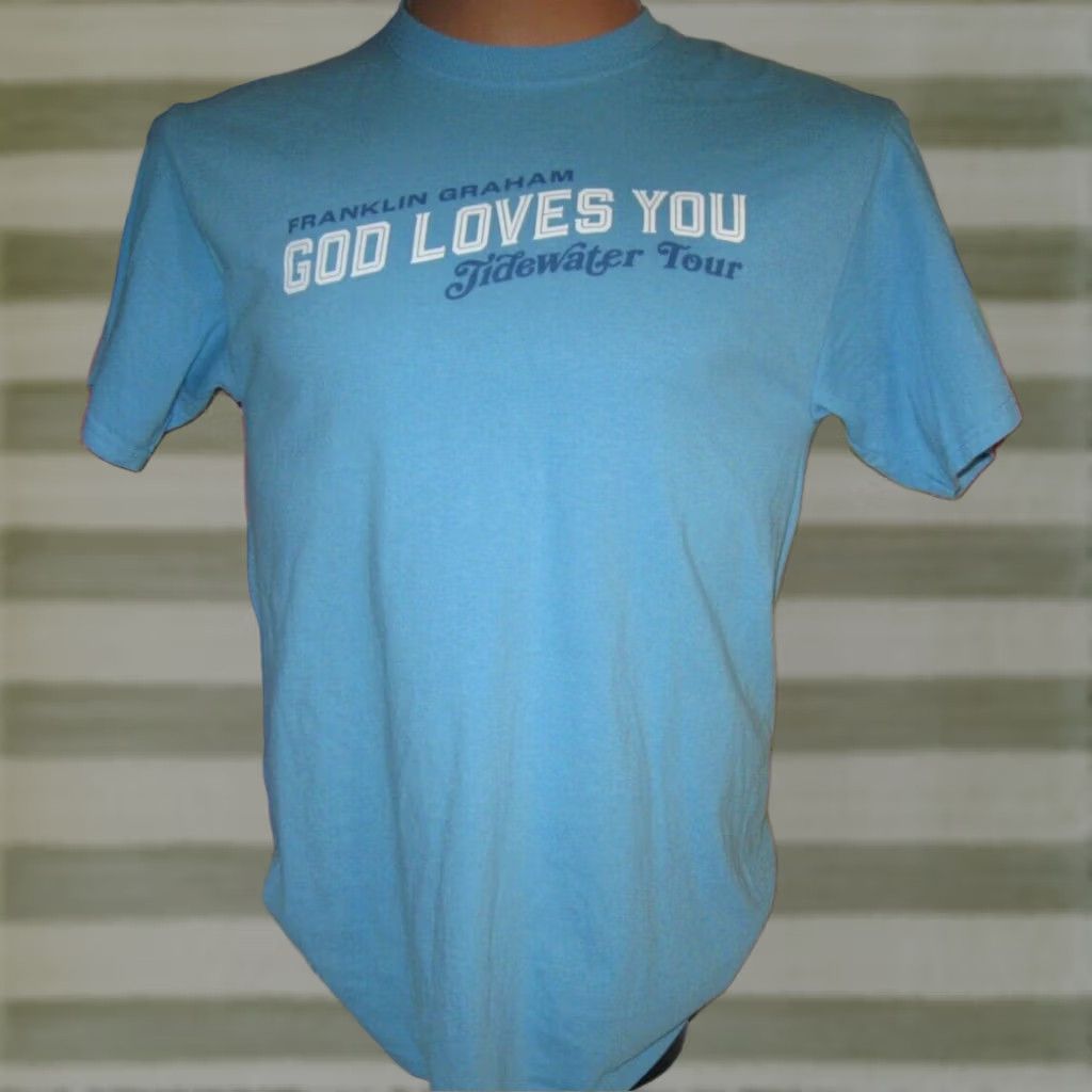 Port & Company FRANKLIN GRAHAM'S God Loves You Tidewater Tour Shirt NEWSBOYS FAITH Men's Medium Size US M / EU 48-50 / 2 - 1 Thumbnail