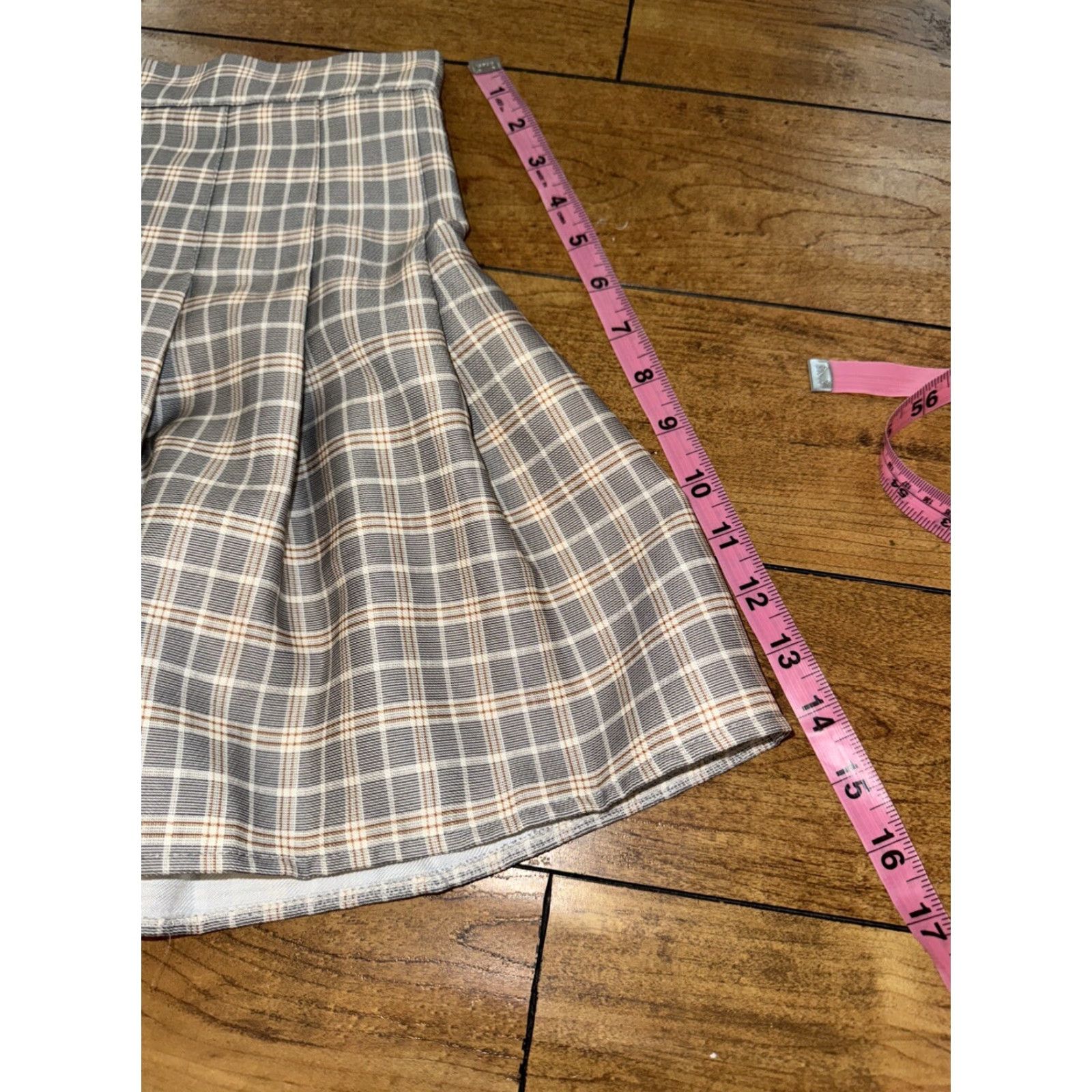 Vintage High Waisted Plaid Mini Skirt Gray 28in Size 28 Women成人? Size 28" / US 6 / IT 42 - 3 Thumbnail