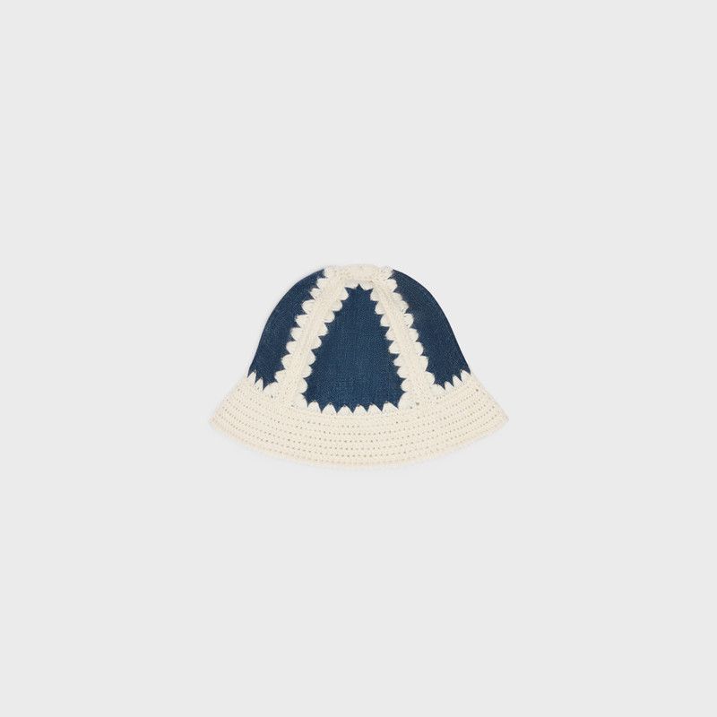 Celine o1bcso1str0126 2AE0Q762X Size: OS/ Hat / Cap Blue/Off White Size ONE SIZE - 2 Thumbnail