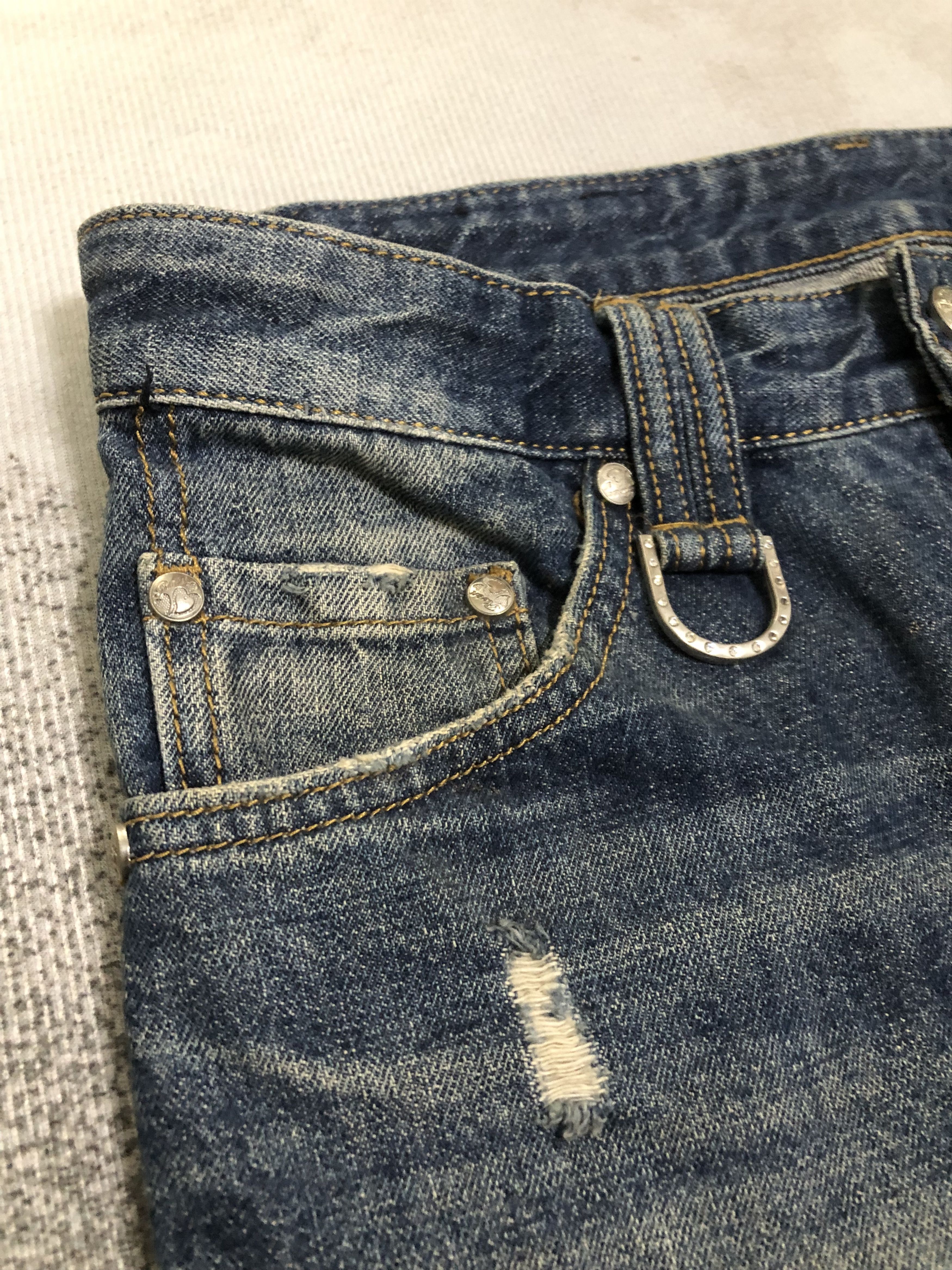Japanese Brand Roen skull punk studed distresseed japanese brand jeans Size US 30 / EU 46 - 8 Thumbnail