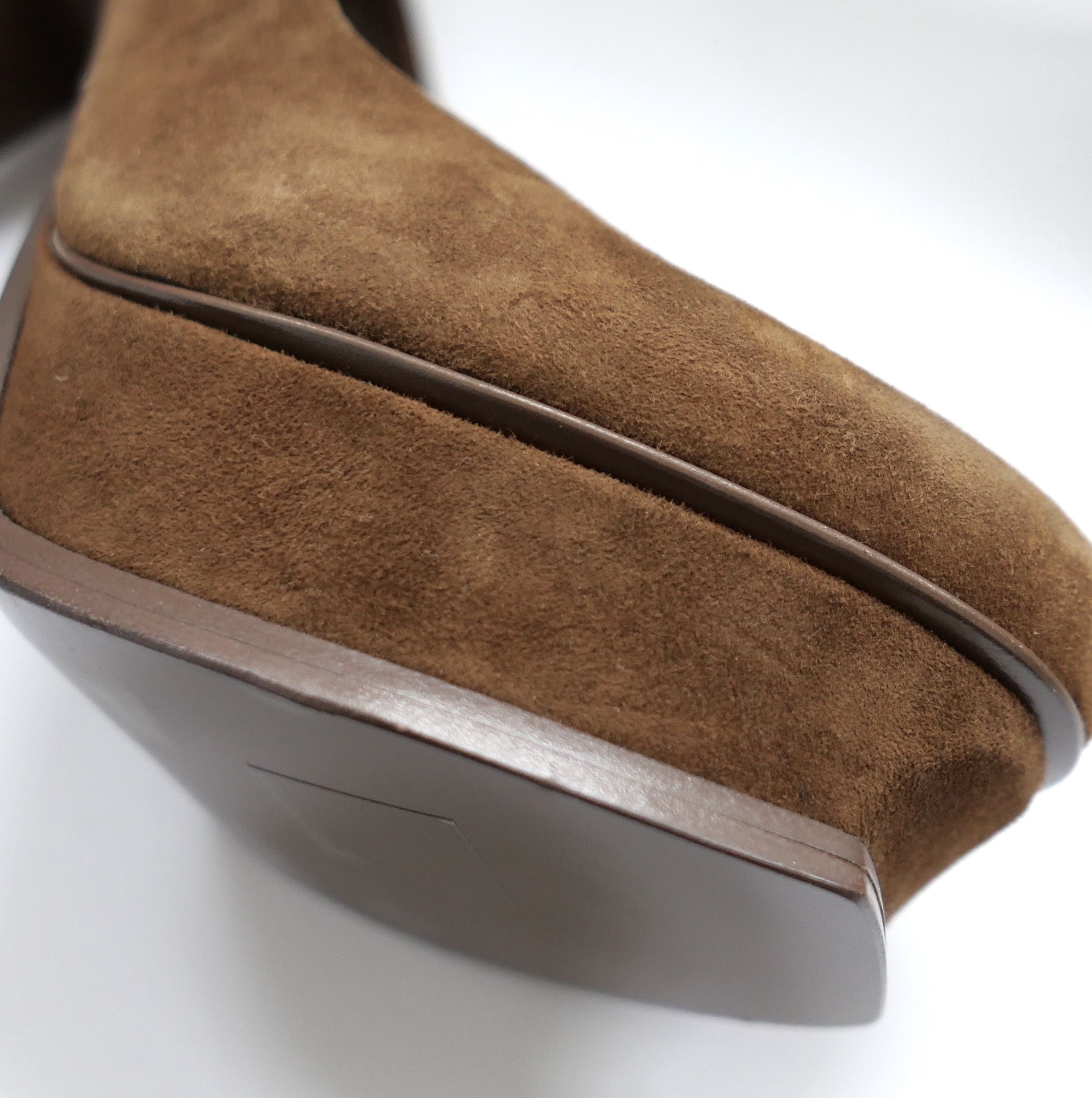 Yves Saint Laurent Yves Saint Laurent Brown Suede Palais Platform Heels Size US 8.5 / IT 38.5 - 3 Thumbnail