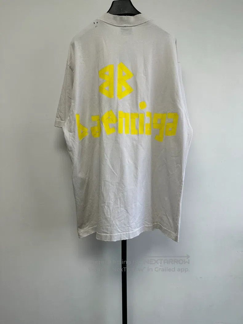 Balenciaga Balenciaga Letter Pattern Printed Round Neck Short Sleeve Size US M / EU 48-50 / 2 - 2 Thumbnail