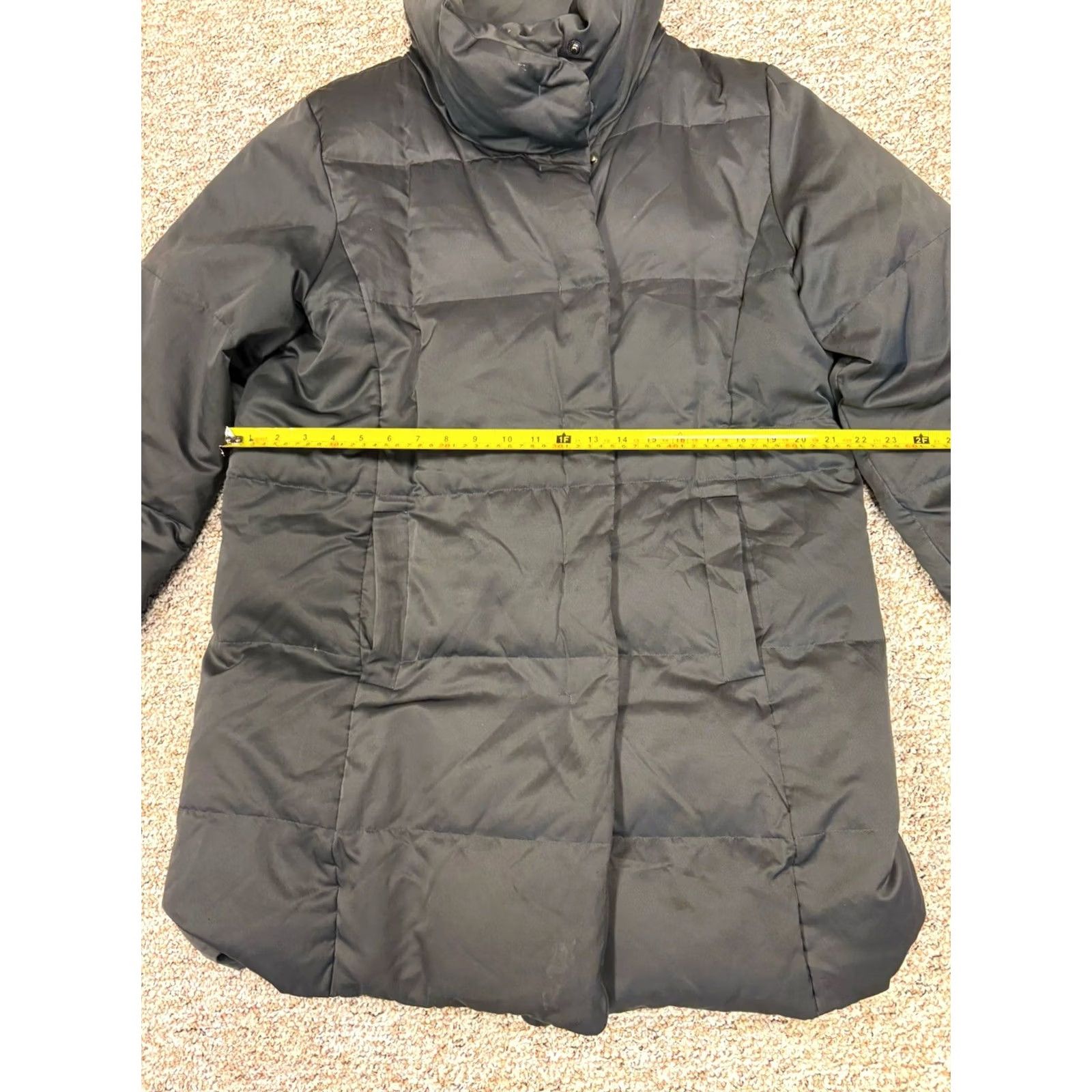 J. Jill VINTAGE J Jill Down Jacket Womens Long Coat Quilted Puffer Snap Black M Medium Coat Womens Size M / US 6-8 / IT 42-44 - 6 Thumbnail