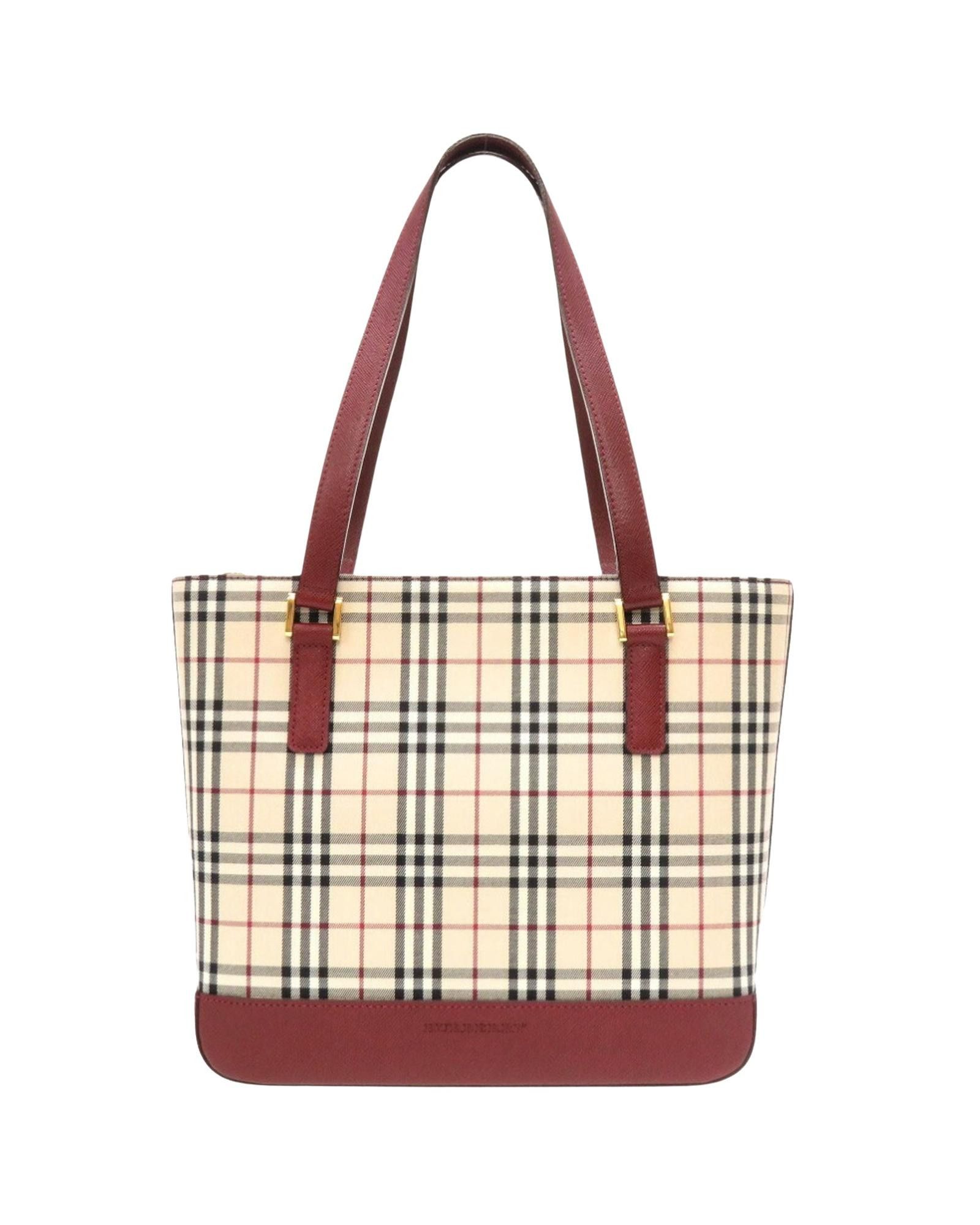 image of Canvas Burberry Bag: Practical And Elegant in Beige, Women's