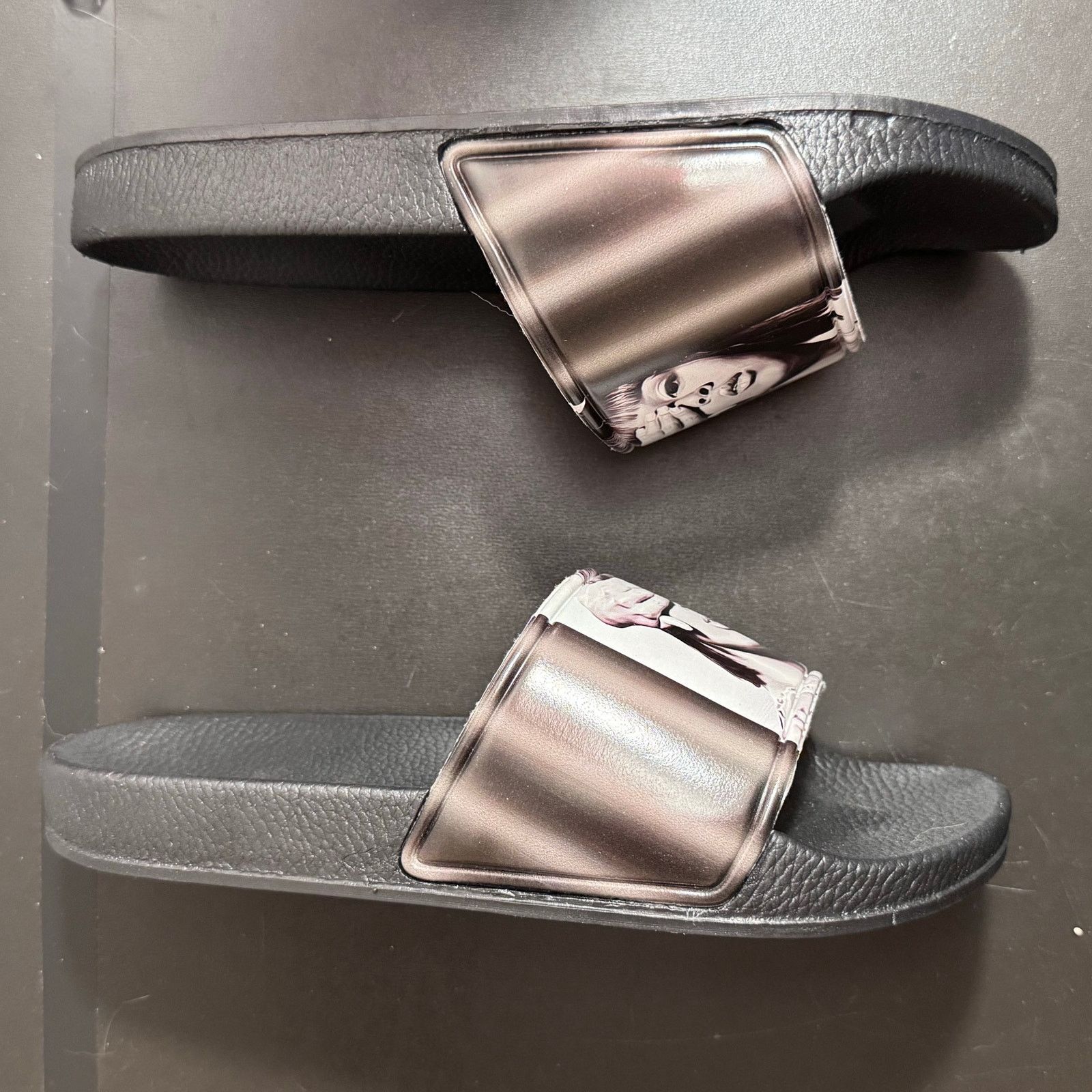 Other •NEW• Black female Graphic Slide/Sandals – Size EU 41 (9W) Size US 9 / IT 39 - 5 Thumbnail