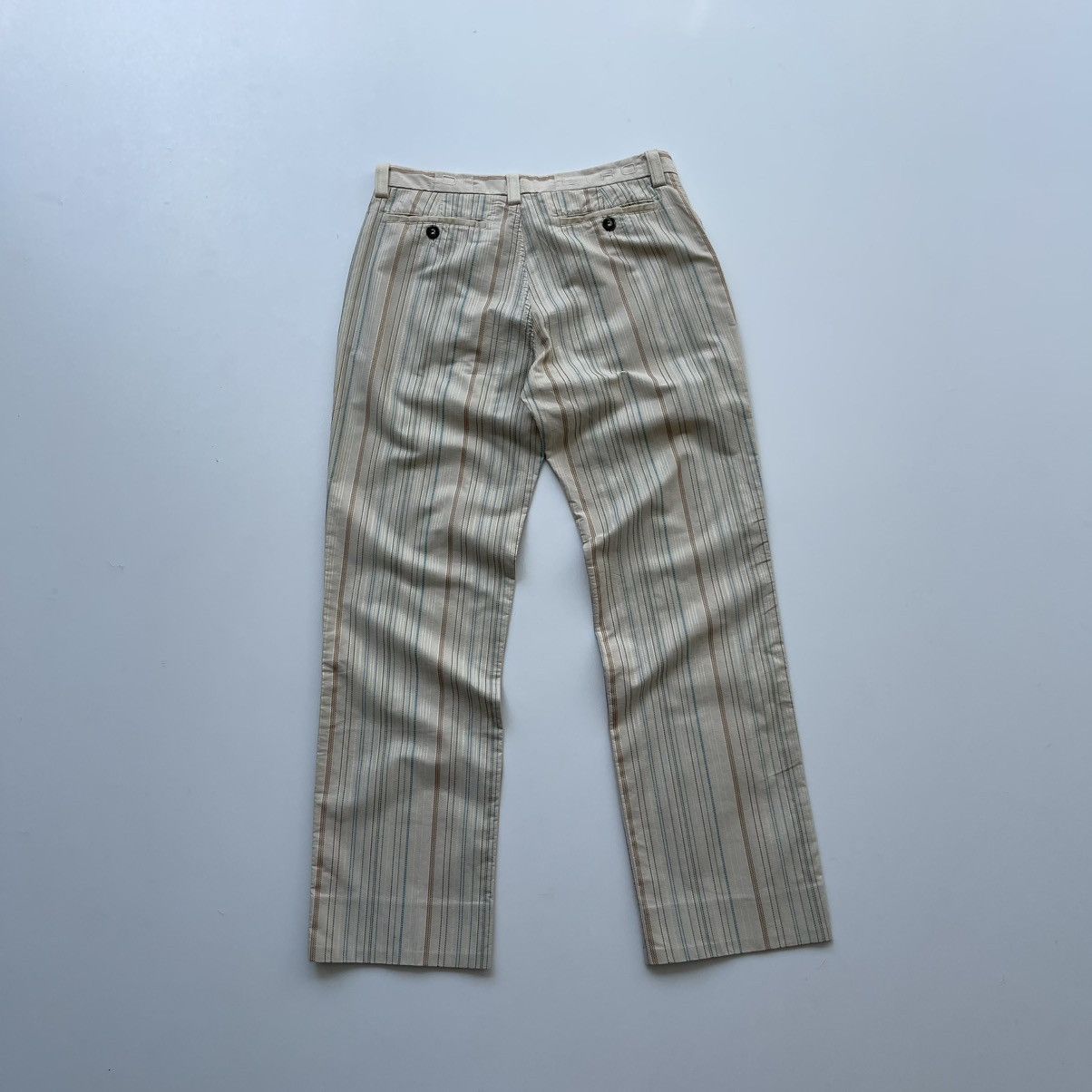 Etro Etro Milano DI Striped Vintage Cotton Chino Pants Cream Size US 32 / EU 48 - 3 Thumbnail
