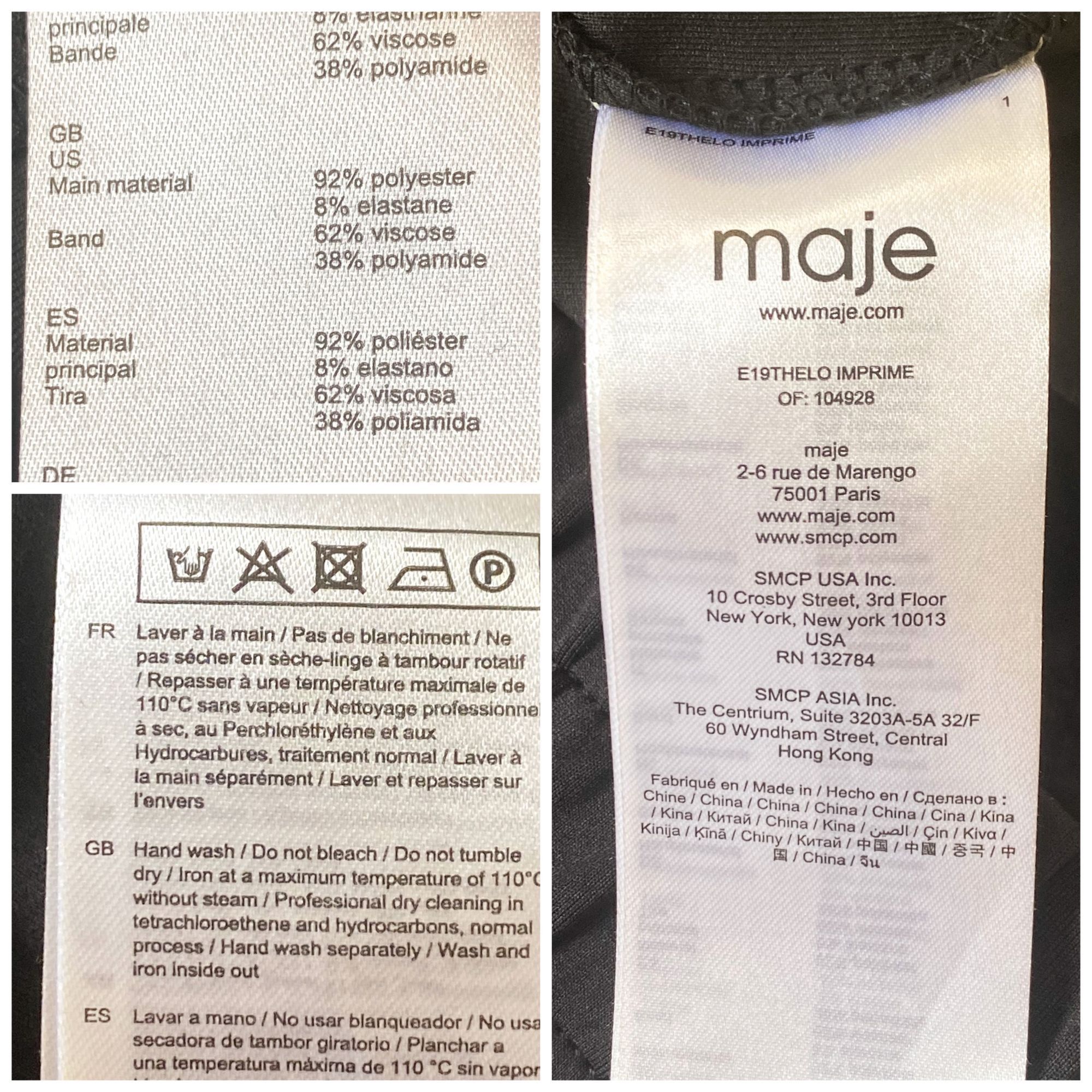 Maje Maje Thelo Color-Blocked Neoprene Zip Track Jacket size 2/M, Size M / US 6-8 / IT 42-44 - 11 Thumbnail
