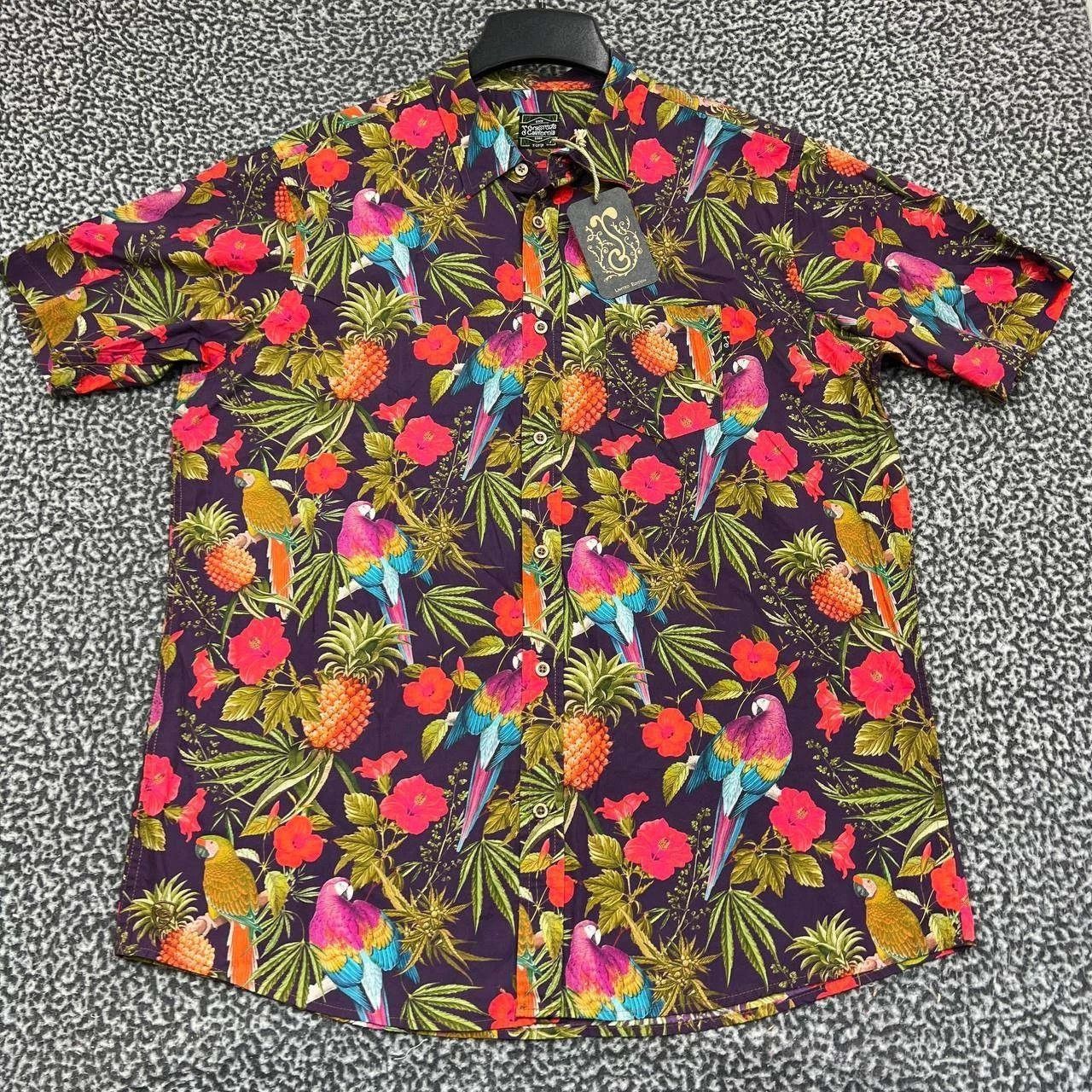Grassroots California Greg Lutzka Shirt Men XL Hawaiian Button Up Short Sleeve New Size US XL / EU 56 / 4 - 1 Thumbnail