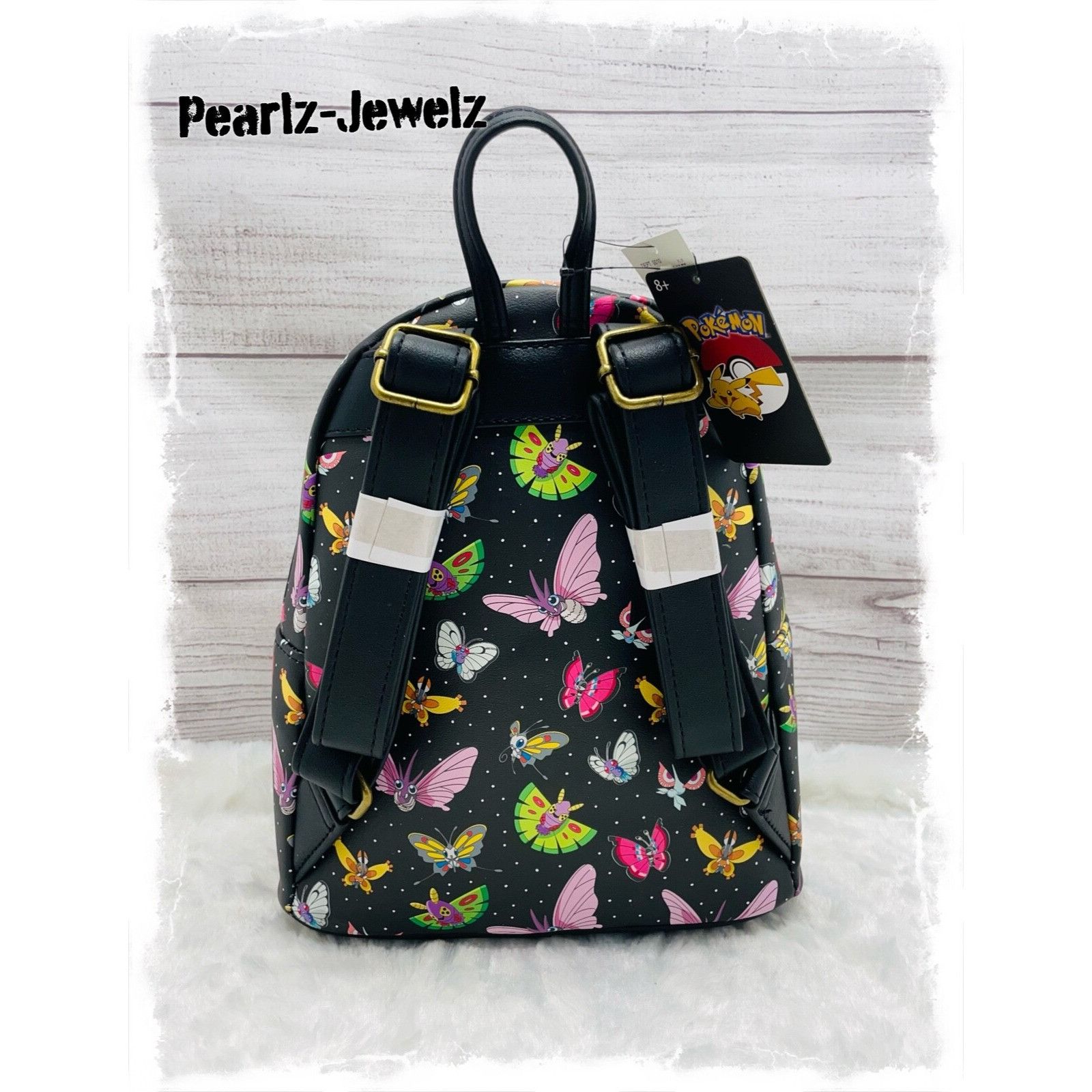 Pokemon Loungefly Pokemon Winged Types Moths Butterflies Black Mini Size ONE SIZE - 4 Thumbnail