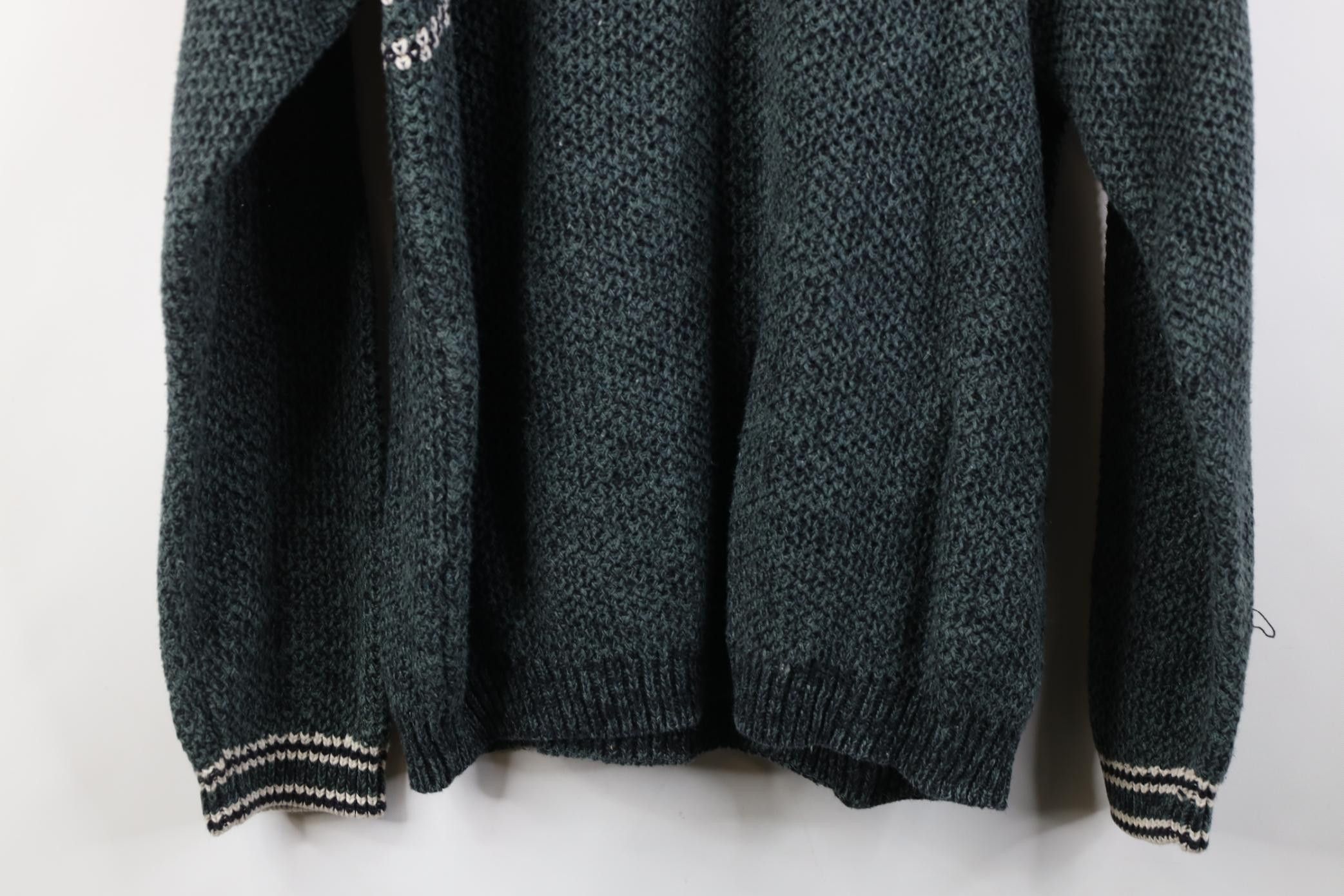 Vintage Vintage 90s Streetwear Thermal Weave Knit Henley Sweater Size US L / EU 52-54 / 3 - 12 Thumbnail