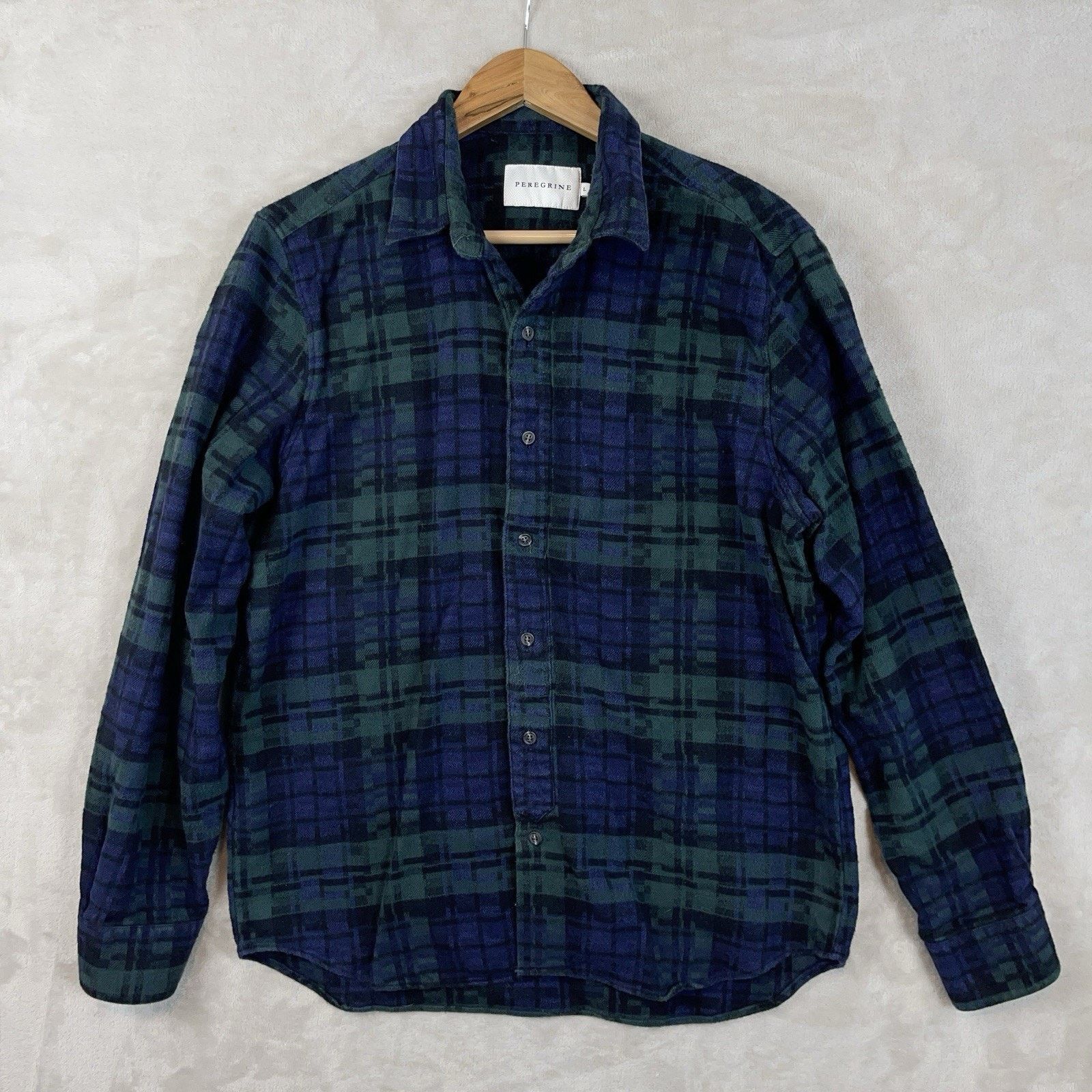 Peregrine Peregrine England Moore Plaid Flannel Green Shirt Men's L Size US L / EU 52-54 / 3 - 2 Thumbnail