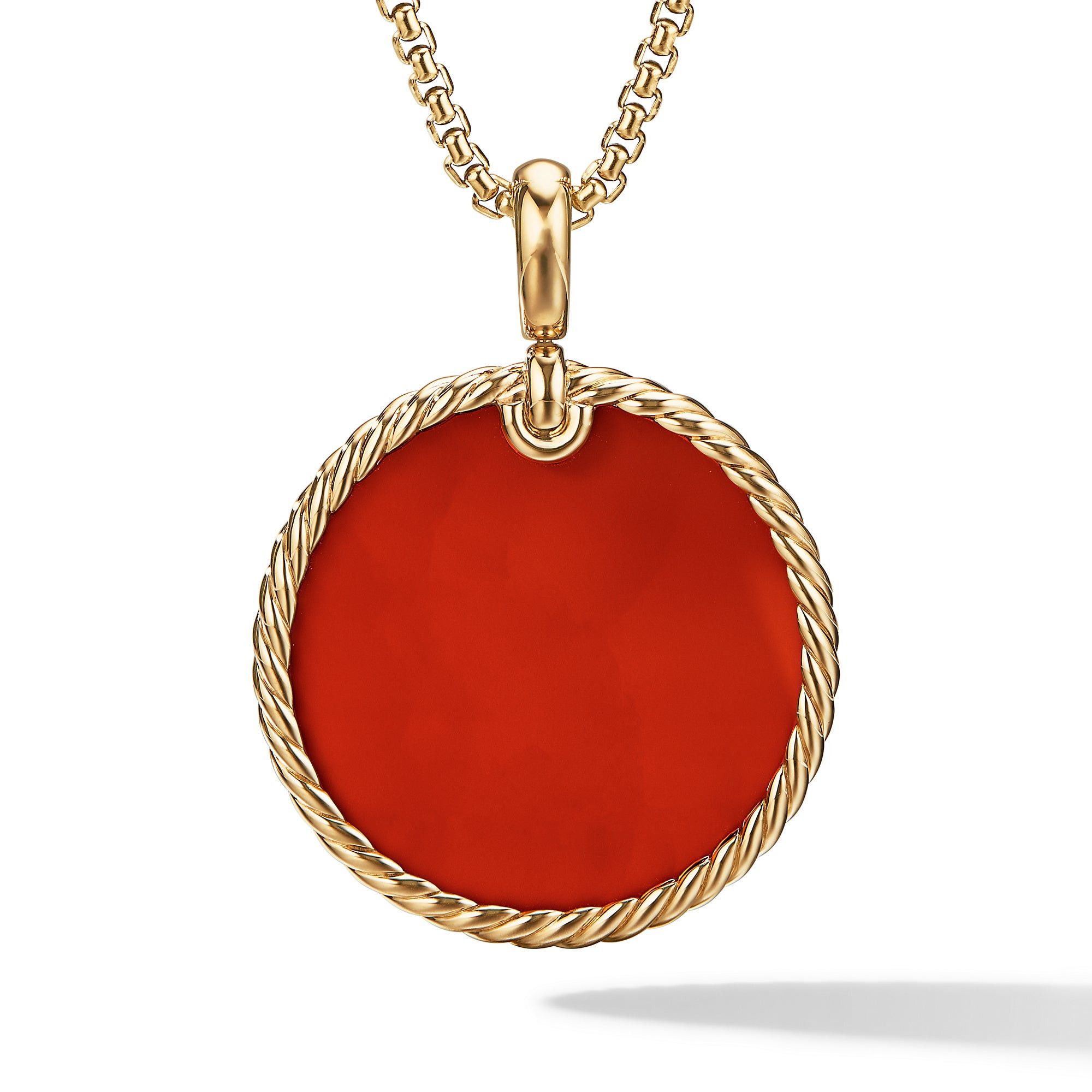 David Yurman o1w1db10525 D16903 Pendant in 18K Yellow Gold with Carnelian Size ONE SIZE - 1 Thumbnail