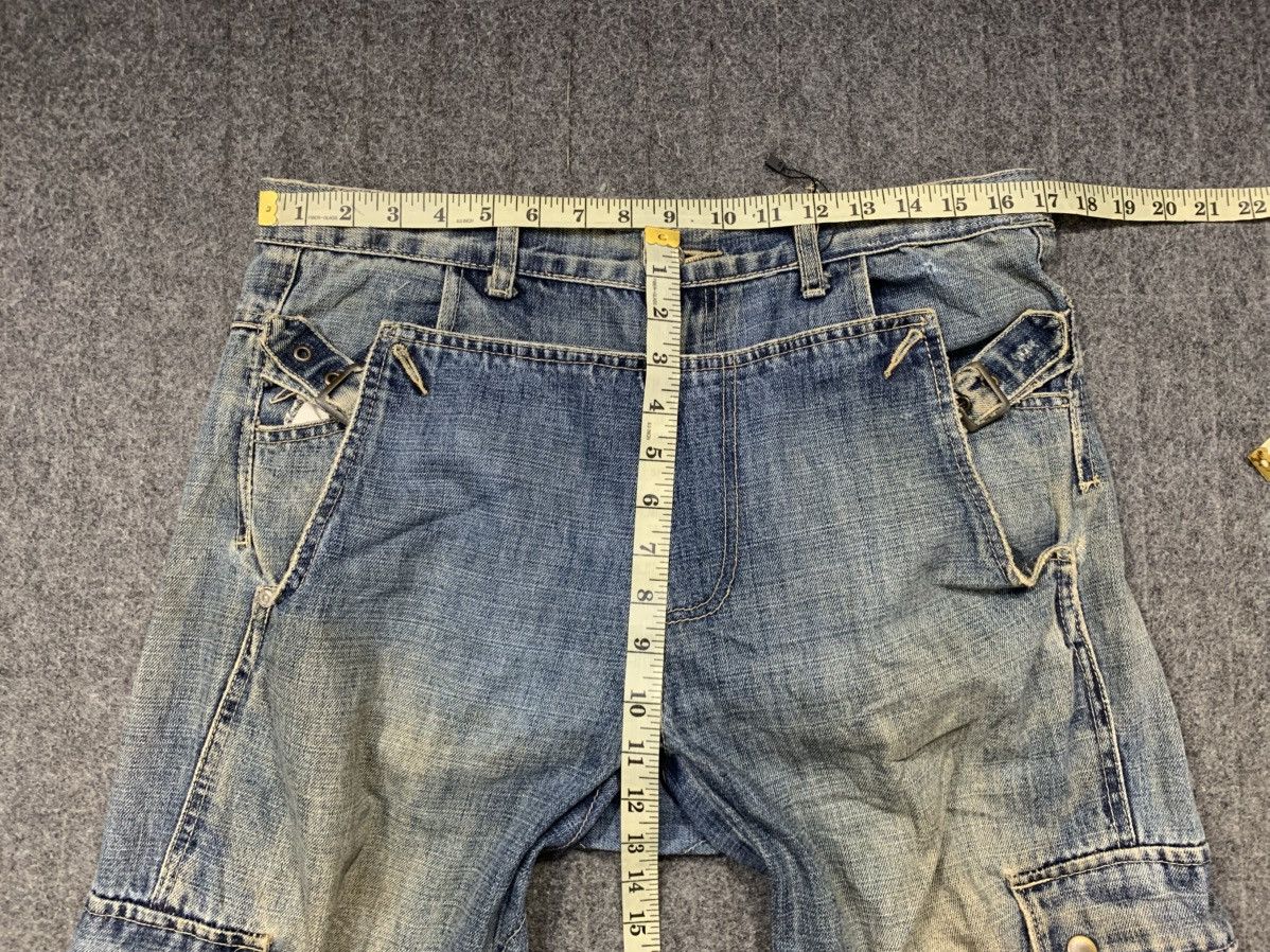 Japanese Brand Workshop Sport Rambo Cargo Indigo Denim Anime Cyber Punk Size US 34 / EU 50 - 11 Thumbnail