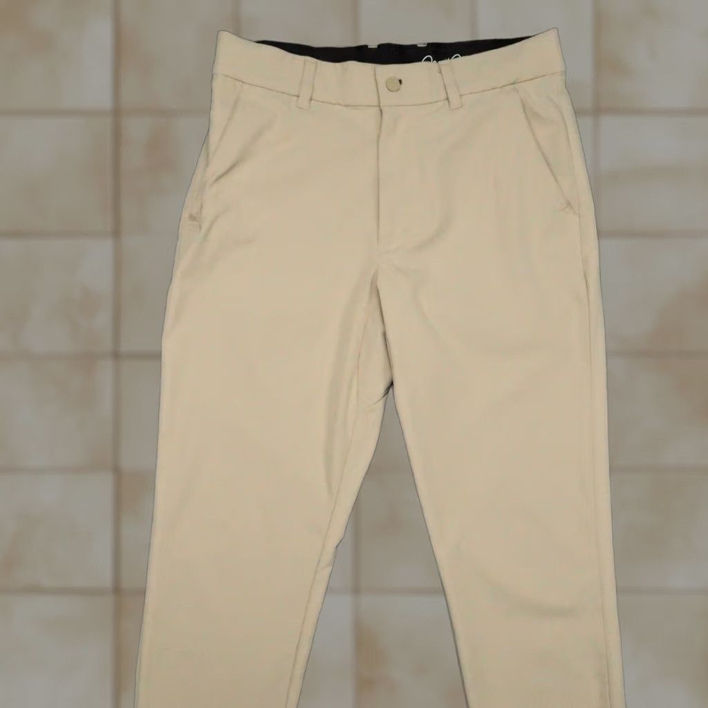 Vintage Good Good Pants Mens 28x30 Khaki Tan Jogger Zip Pocket Chino Stretch Size US 28 / EU 44 - 1 Thumbnail
