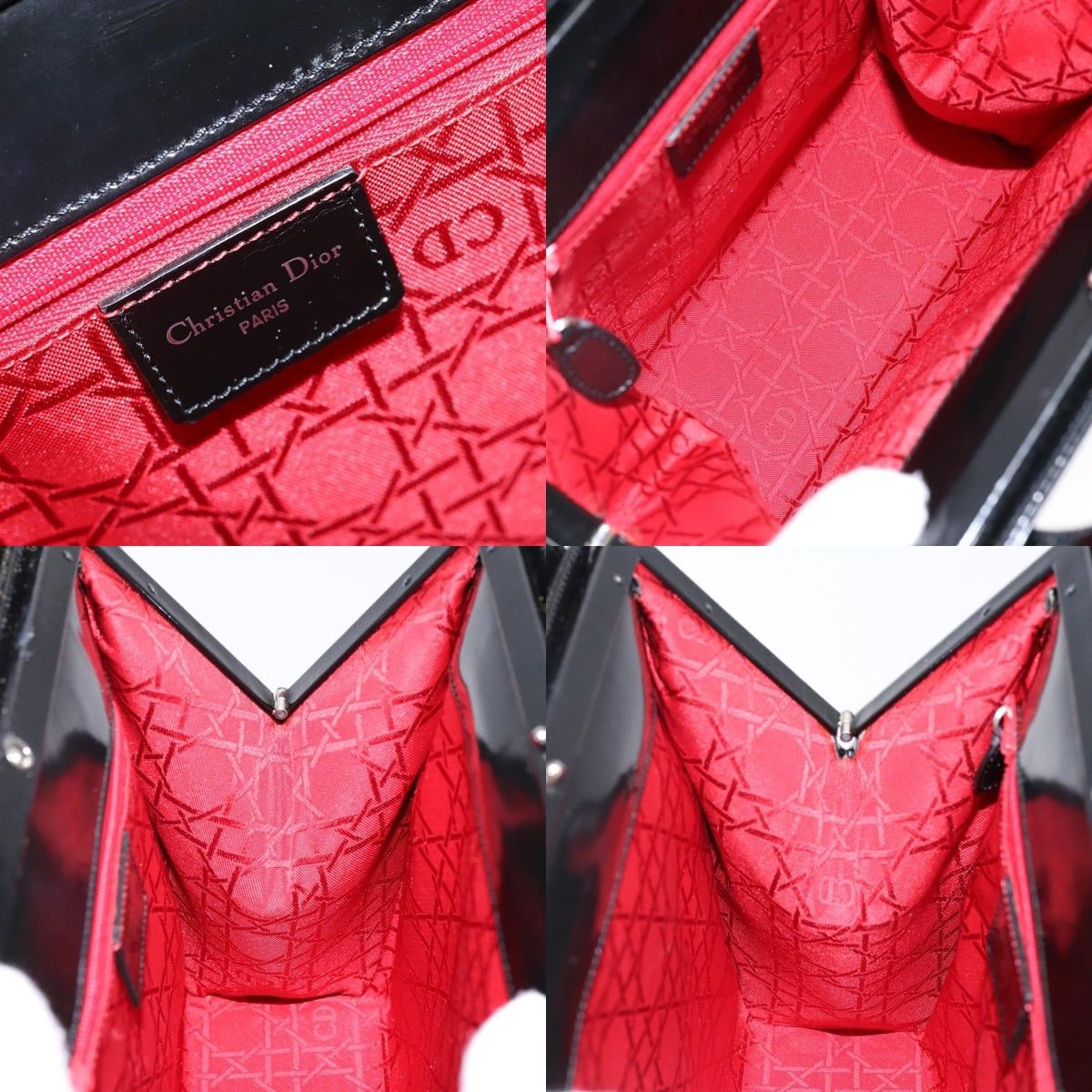 Dior DIOR Hand Bag Leather Black Gold Size ONE SIZE - 12 Thumbnail