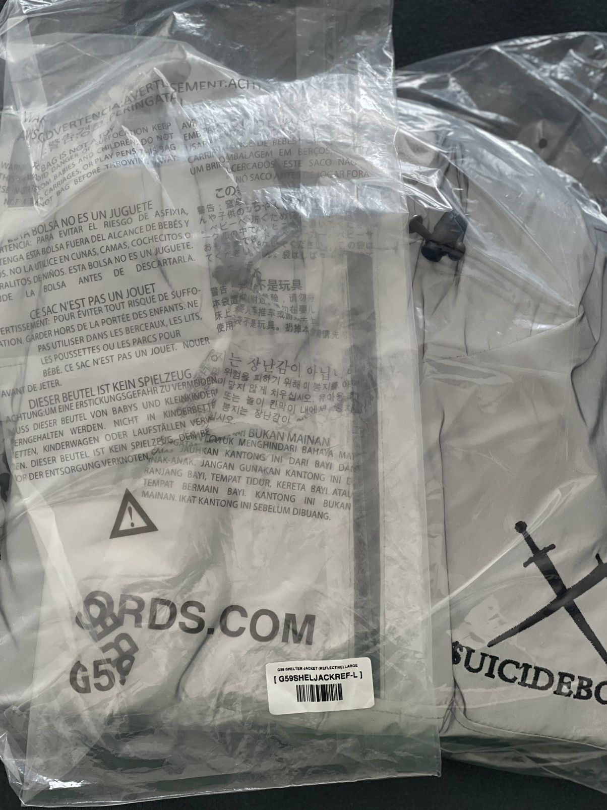 G59 Records G59 SHELTER JACKET (REFLECTIVE) Size US L / EU 52-54 / 3 - 7 Thumbnail