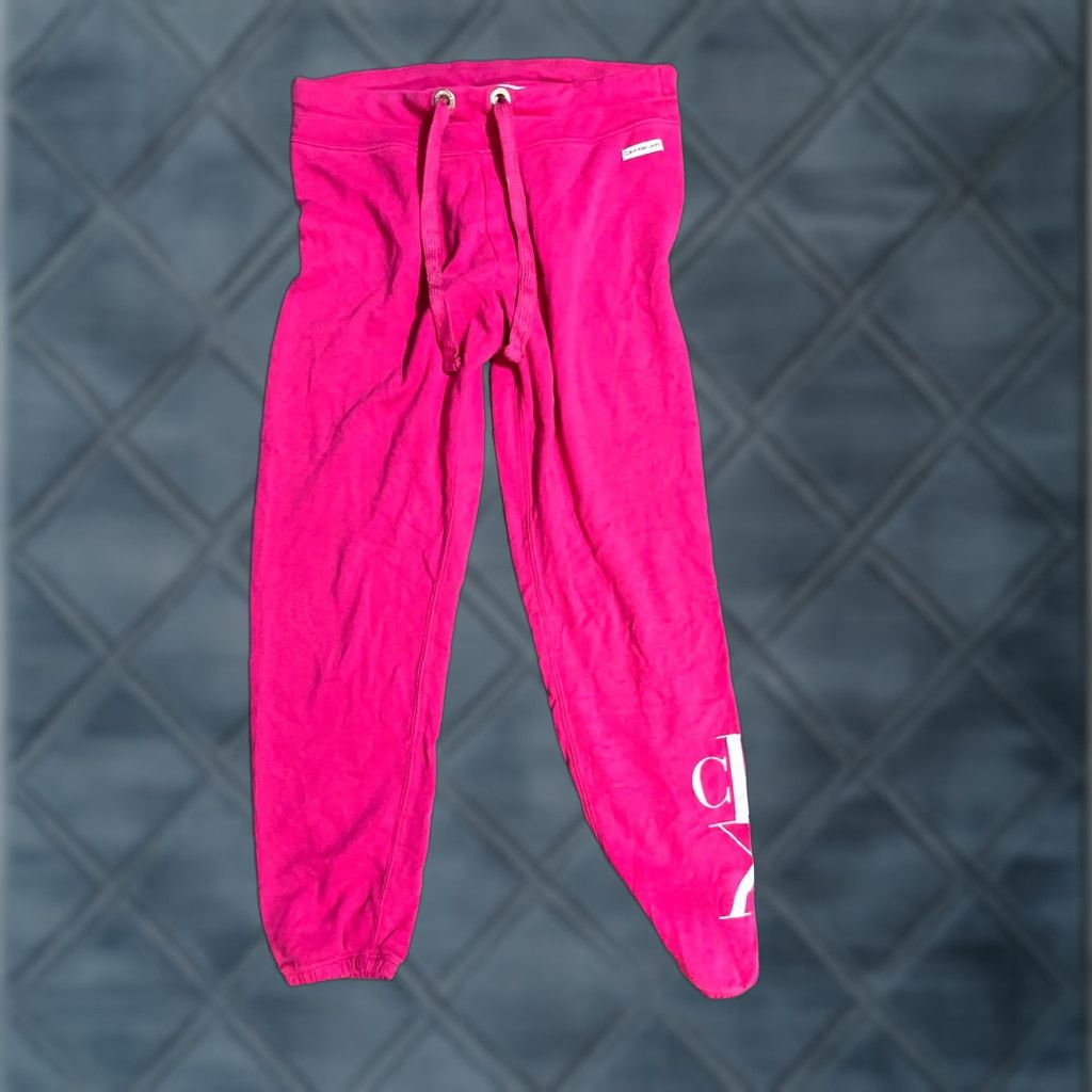 Calvin Klein Calvin Klein Pink Sweatpants Women Small Logo Joggers Sweatpants Size S Size 28" / US 6 / IT 42 - 1 Thumbnail