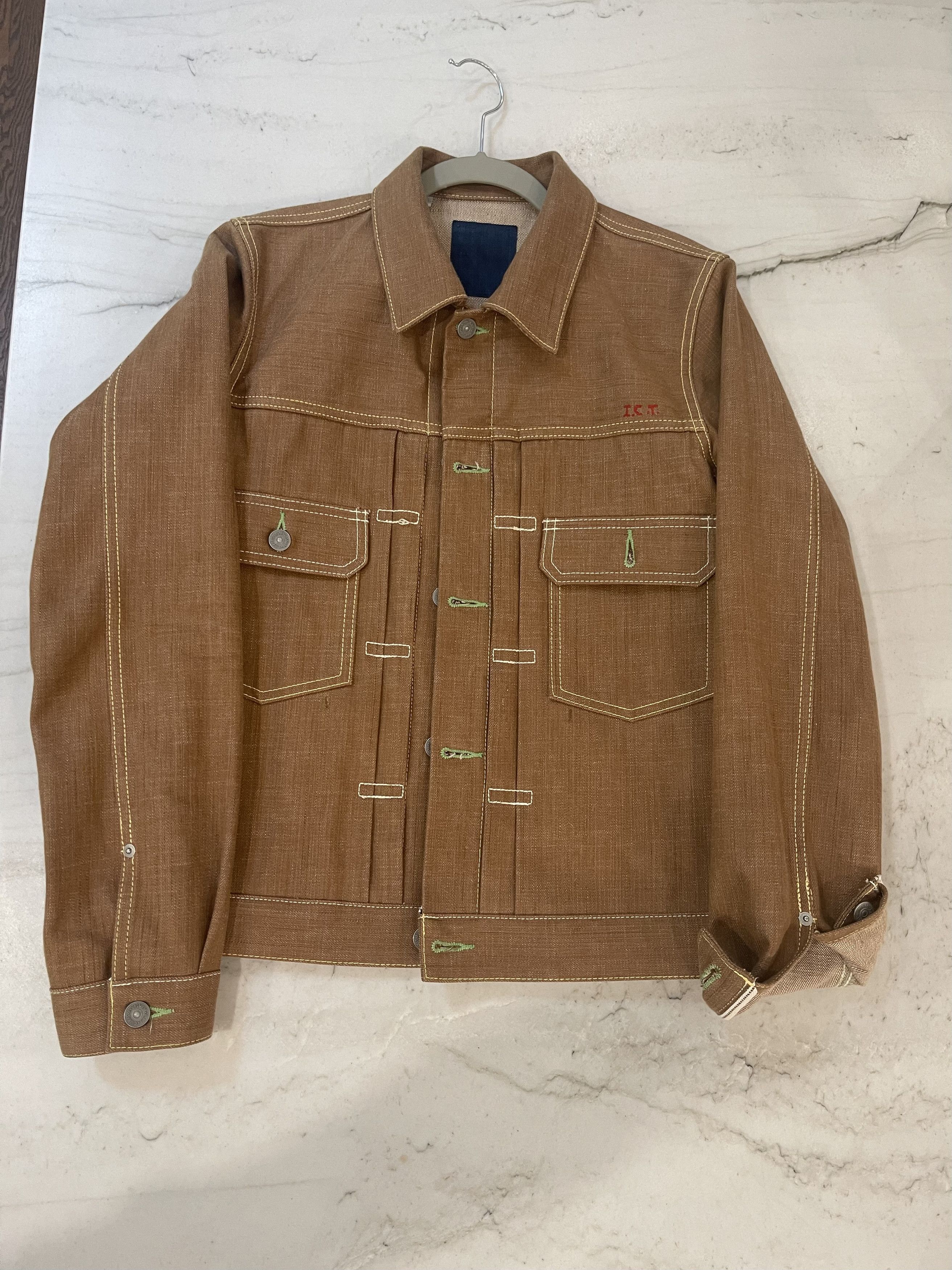 image of Visvim 101 Ict Mud Dyed Jacket Size 2 in Tan, Men's