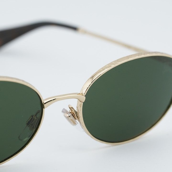 Burberry Burberry BE3169 110971 Sunglasses Gold Oval Frame, Green Size ONE SIZE - 6 Thumbnail