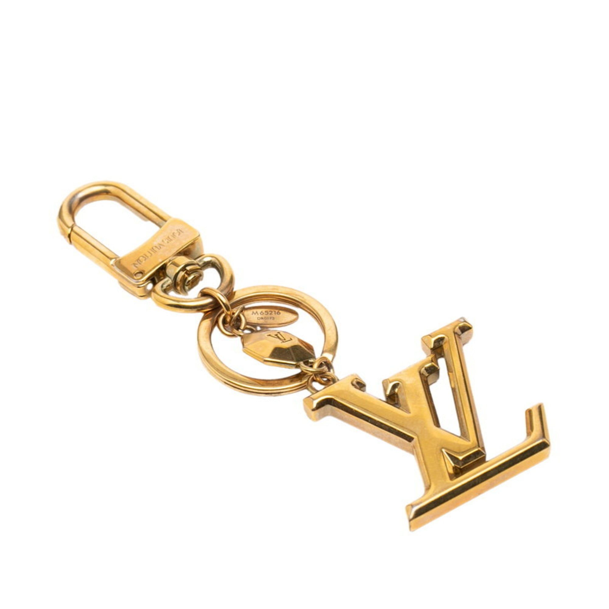 Louis Vuitton Porte-Clés LV Facet Keychain Key Ring M65216 Gold Plated Women's LOUIS VUITTON