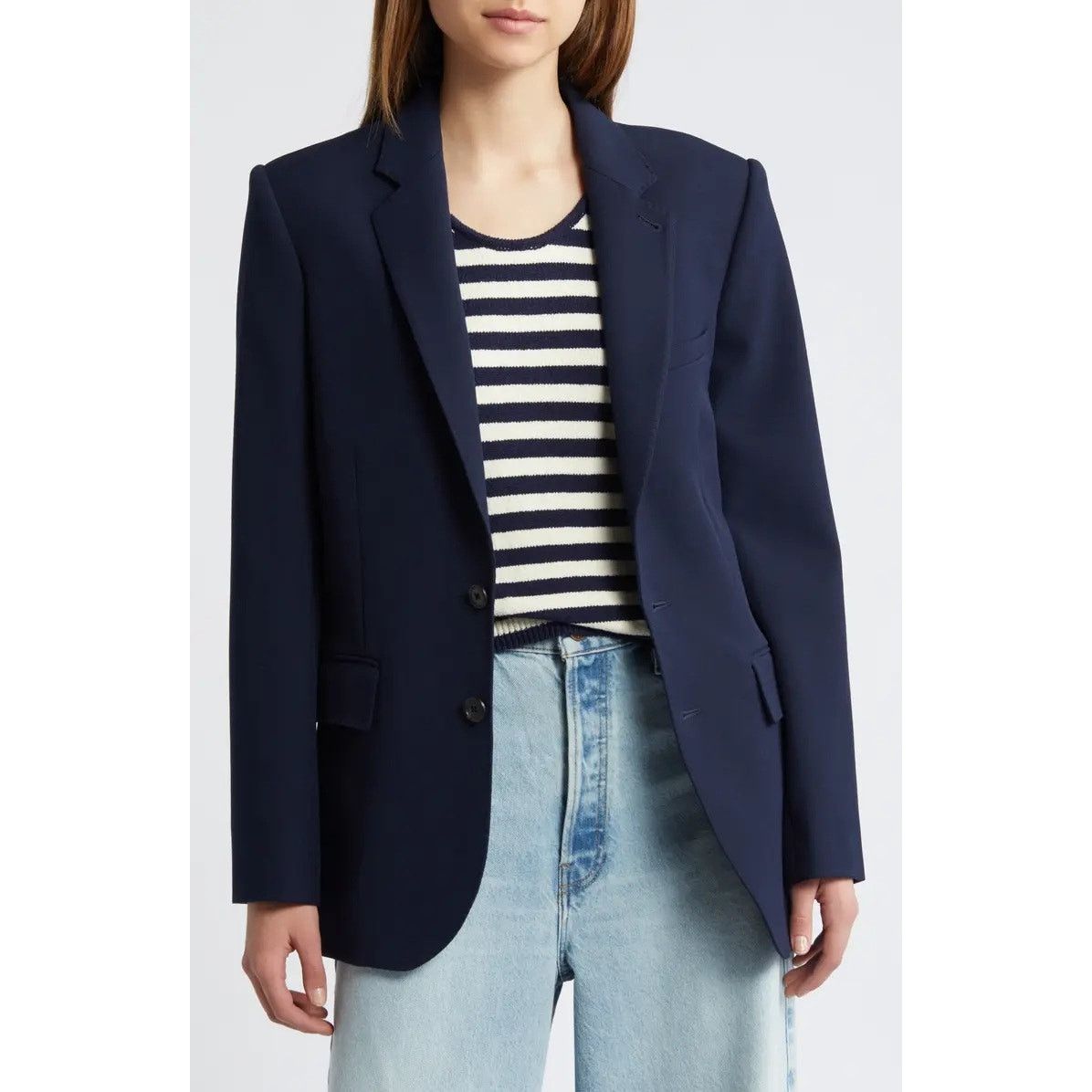 Frame FRAME Everyday Blazer in Navy Size 4 Size S / US 4 / IT 40 - 1 Thumbnail