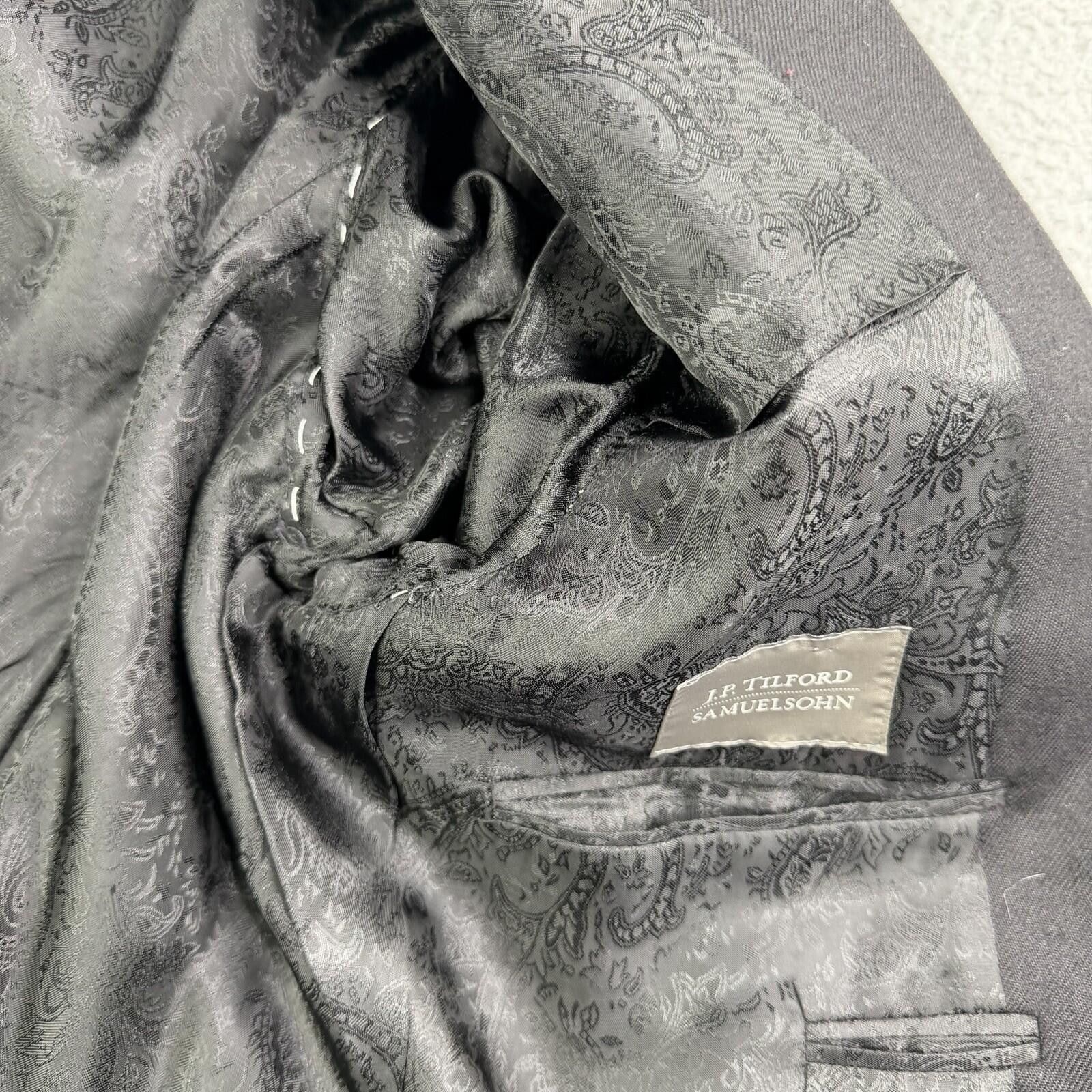 Loro Piana Loro Piana 100% Worsted Italian Cashmere Black Coat 48 Long Size 48L - 12 Thumbnail