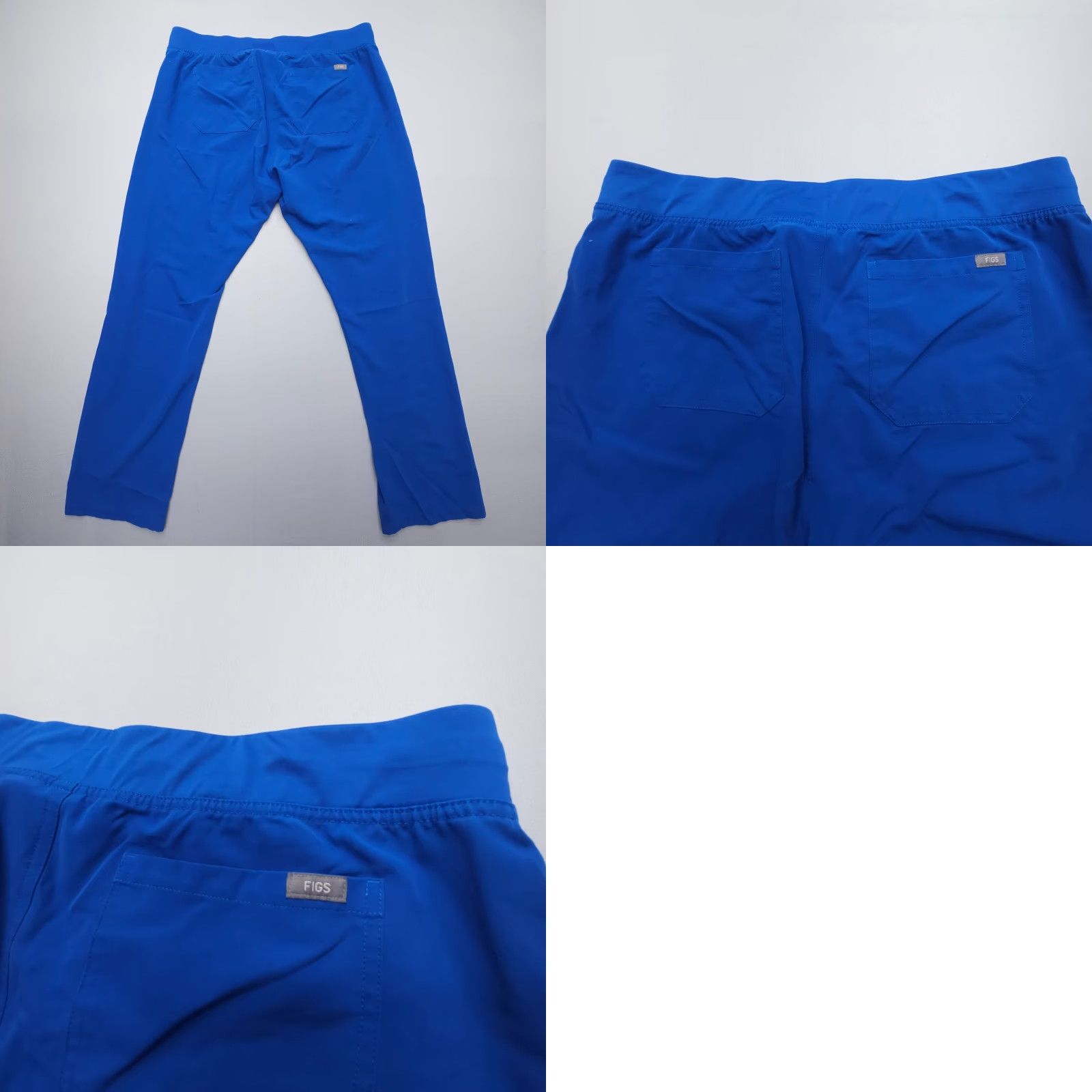 Vintage FIGS High Waisted Scrub Pants XL Blue Livingston Nursing Medical 31" Inseam Size 40" / US 18 - 8 Thumbnail