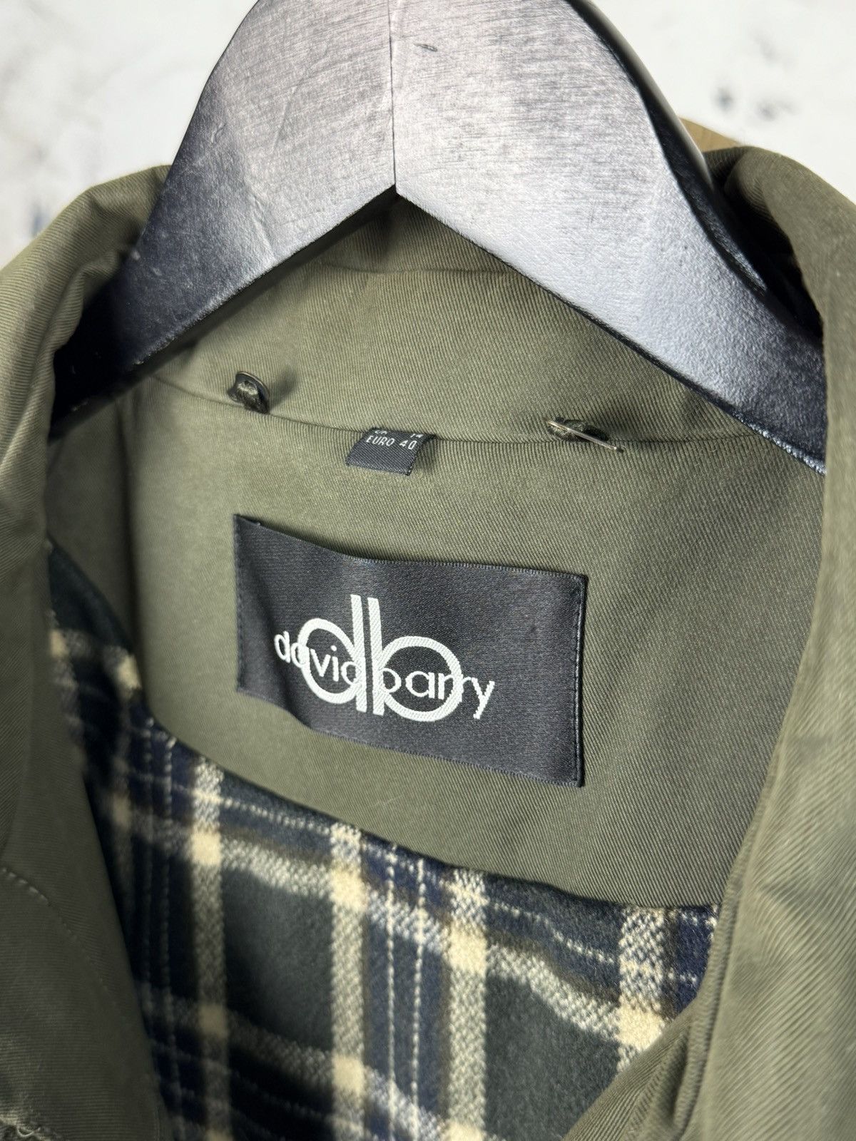 Vintage Vintage David Barry Trench Coat Jacket Size S - M UK 14 Size M / US 6-8 / IT 42-44 - 7 Thumbnail