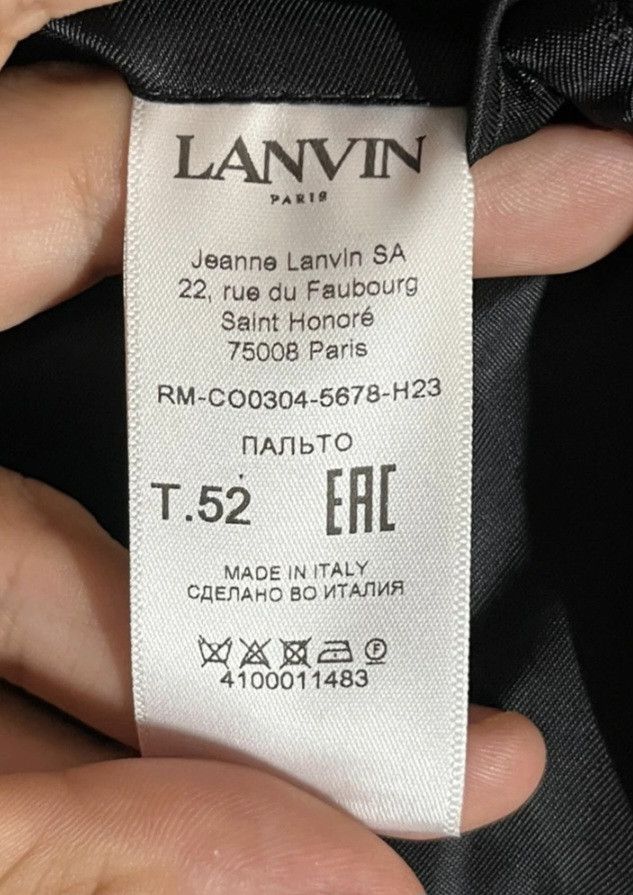 Lanvin Rare runway Lanvin coat in espresso/black bi-material Size US L / EU 52-54 / 3 - 6 Thumbnail