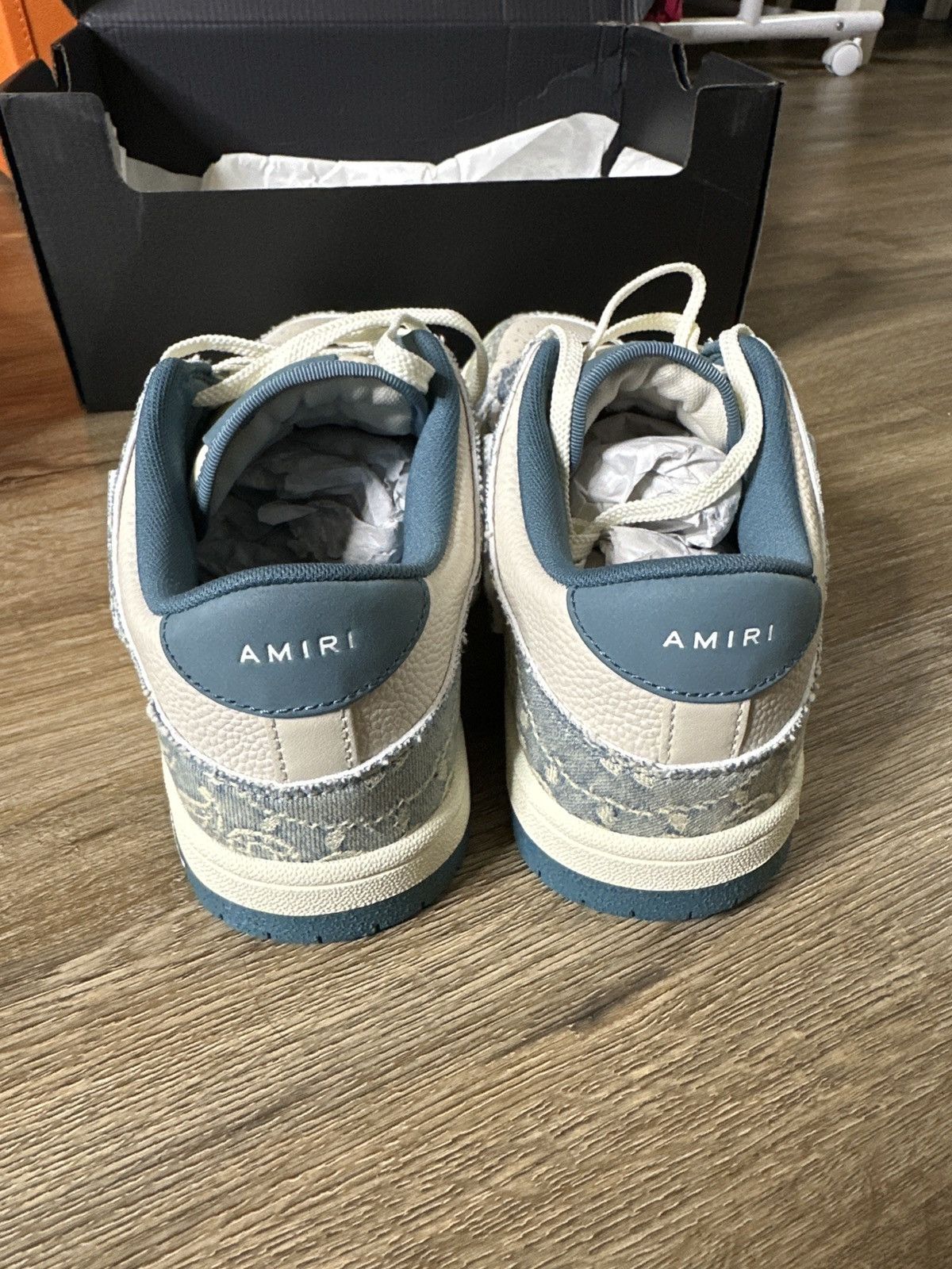 Amiri Amiri Skel Top Low 'Bandana Jacquard - Denim' Size US 10 / EU 43 - 4 Thumbnail